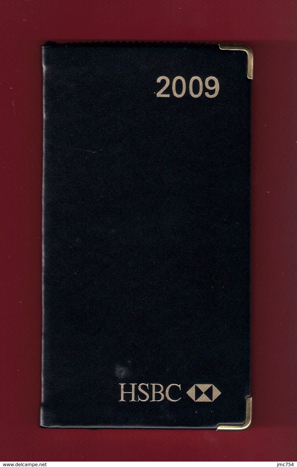 Agenda De Poche Vierge 2009. Banque HSBC France. Tranche Dorée*** - Terminkalender Leer