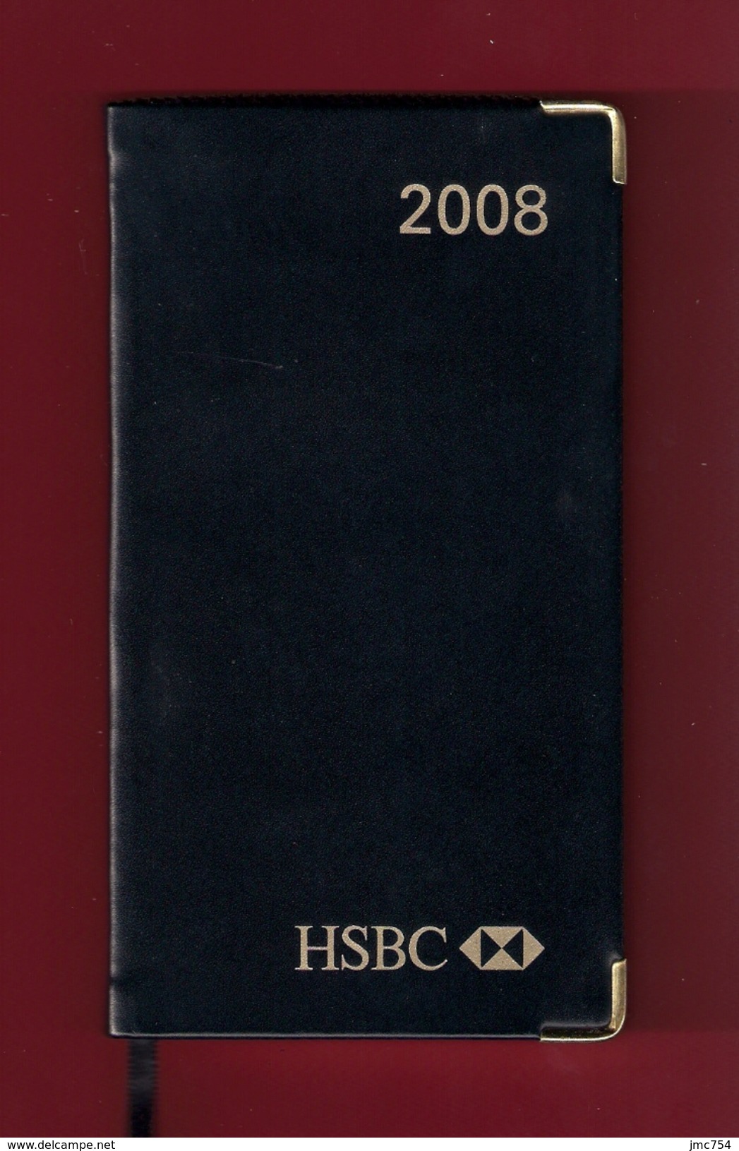 Agenda De Poche Vierge 2008. Banque HSBC France. Tranche Dorée*** - Agendas Vierges