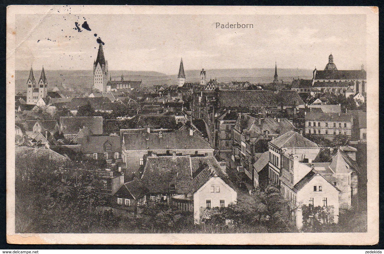 9853 - Alte Ansichtskarte - Paderborn - Feldpost - Gel 1916 - Bär - Paderborn