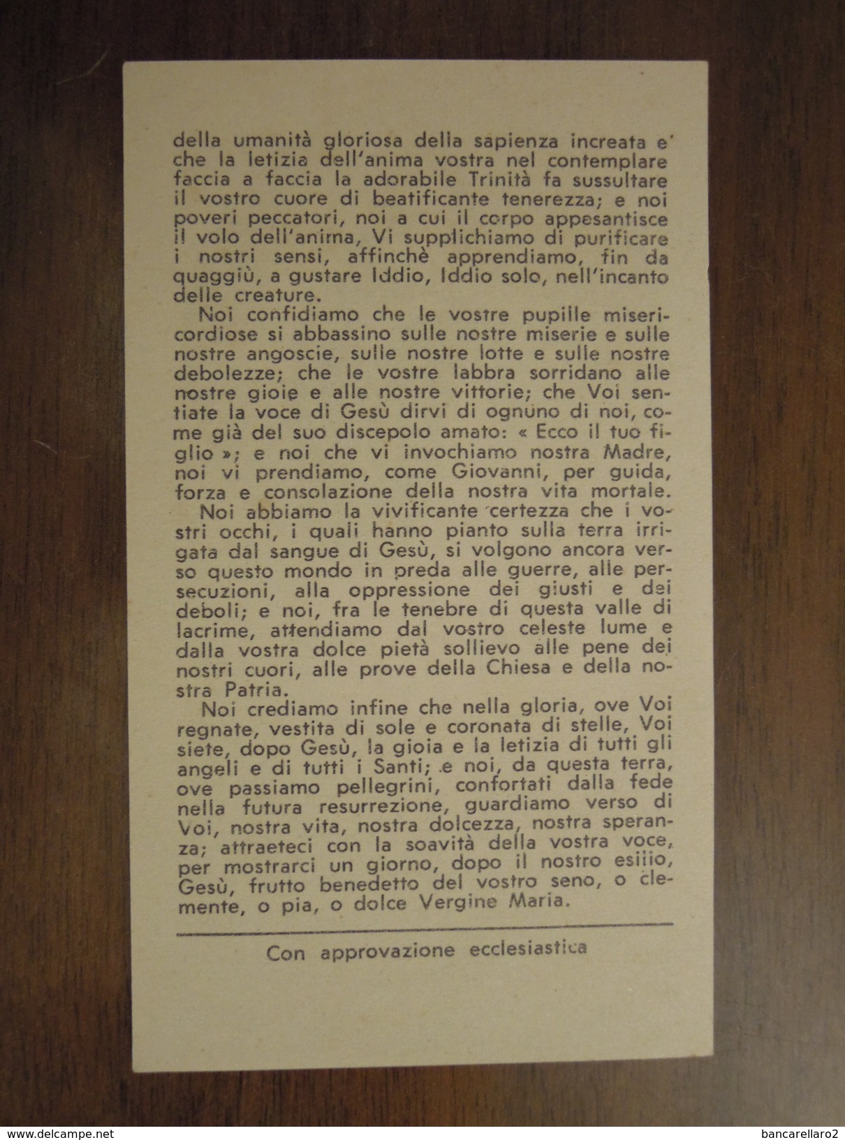 MADONNA ASSUNTA PREGHIERA Composta Da Pio XII - Anno Santo 1950 - Santini