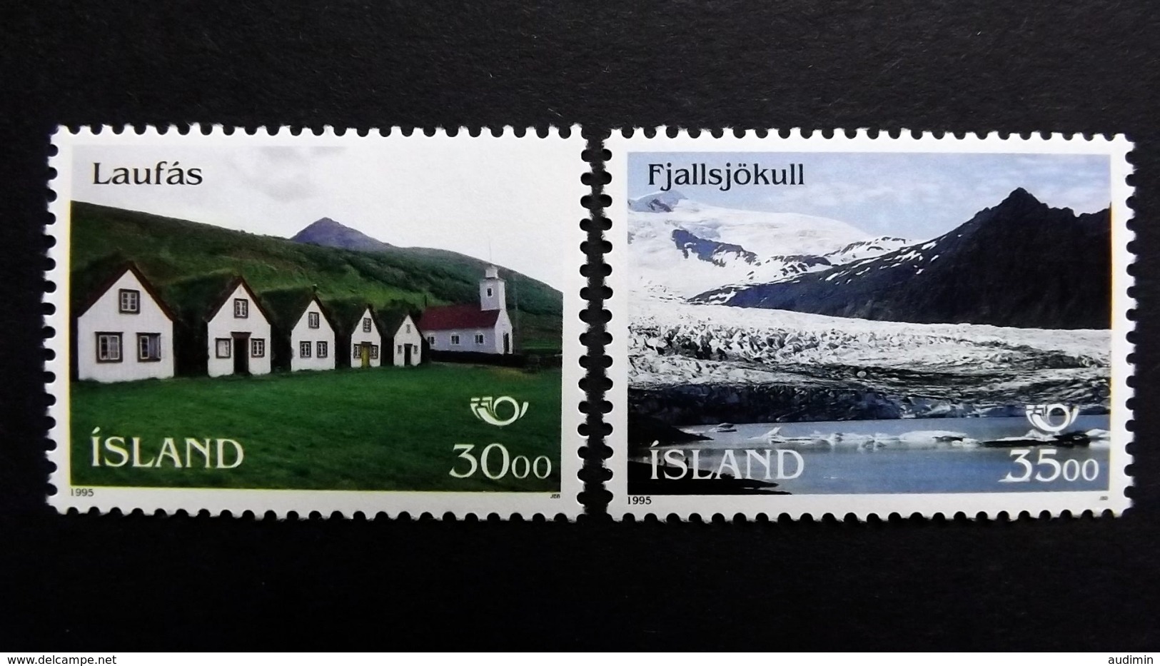 Island 824/5 **/mnh, NORDEN: Tourismus, Pfarrhof Laufas Am Eyiafjord, Fjallsjökul - Unused Stamps