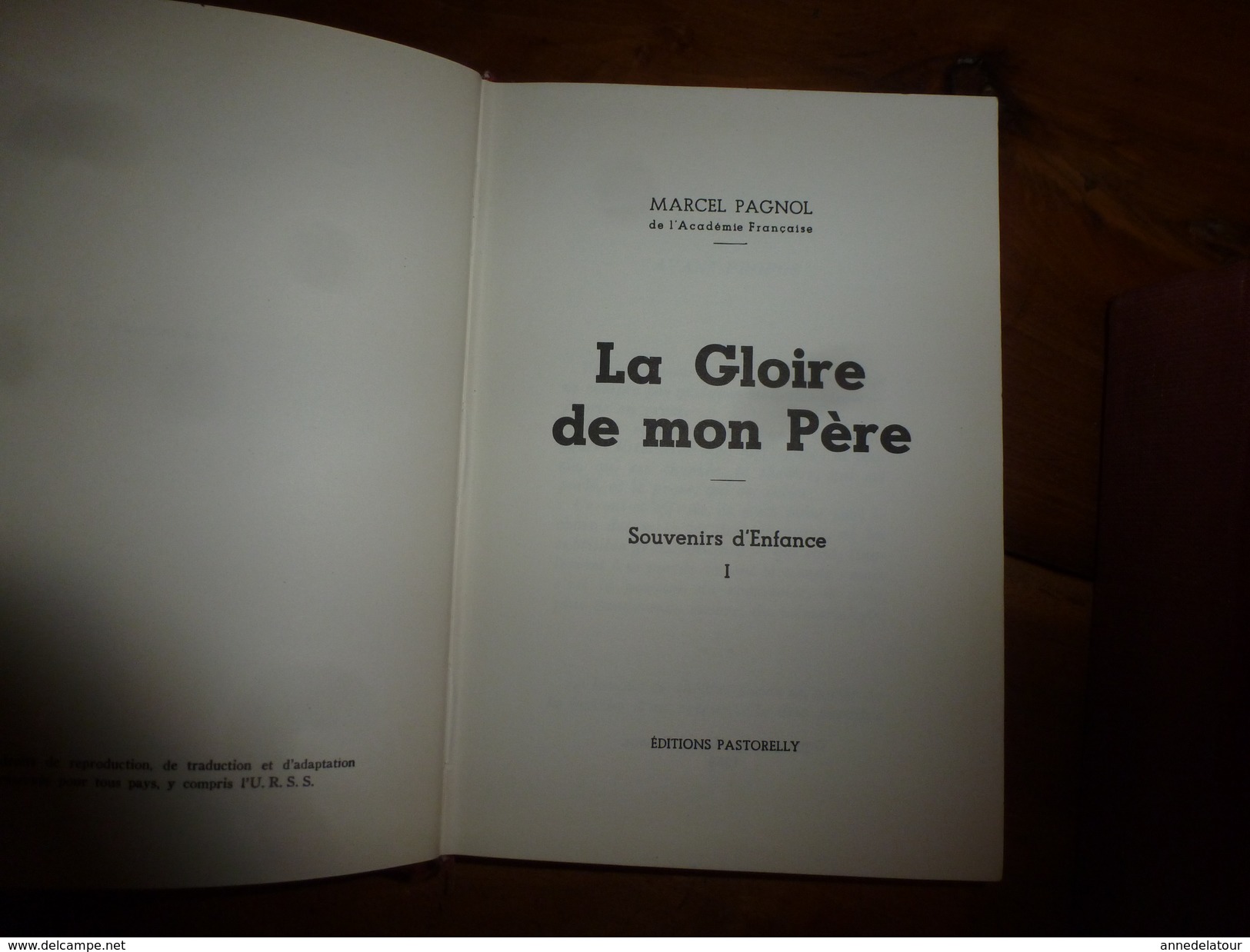 1961-62-64 : Lot De 3 Livres De Marcel Pagnol ----> Manon Des Sources,La Gloire De Mon Père,Le Temps Des Secrets. - Wholesale, Bulk Lots