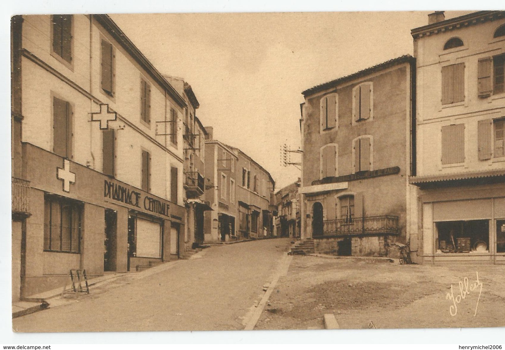 47 Lot Et Garonne Fumel Rue Du Barry Pharmacie Centrale, Pub Publicité La Chicorée De Bayon - Fumel