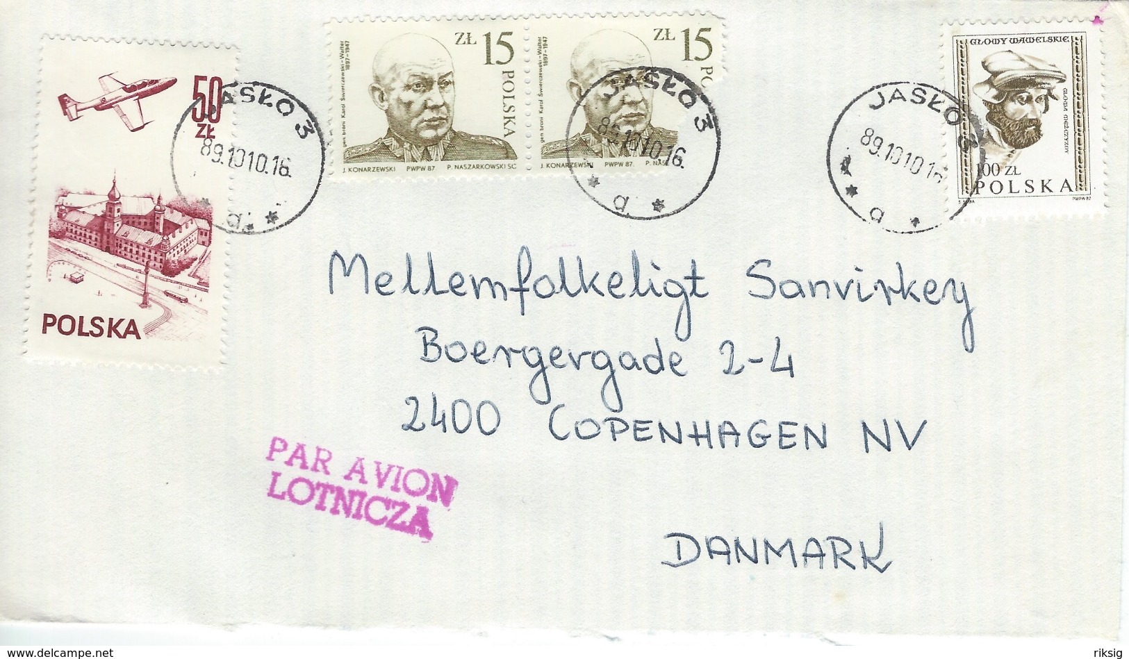 Poland - Airmail  Cover Sent To Denmark     # 80 # - Unclassified