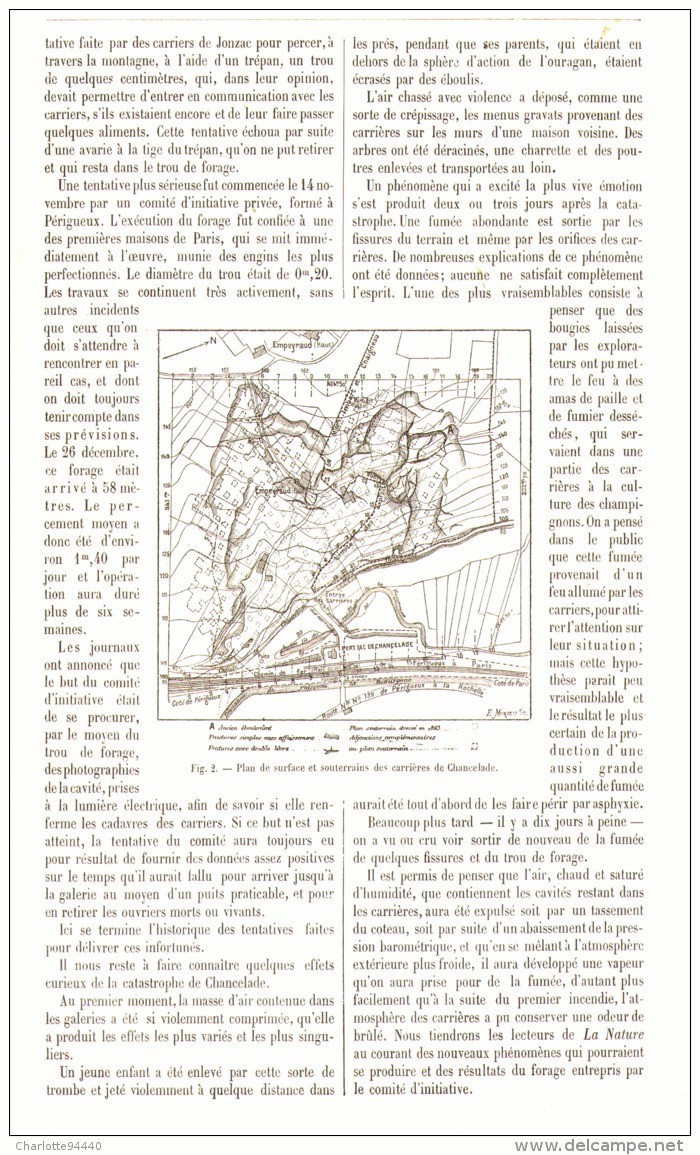 LA CATASTROPHE DE CHANCELADE Prés De PERIGUEUX En DORDOGNE 1886 - Historical Documents