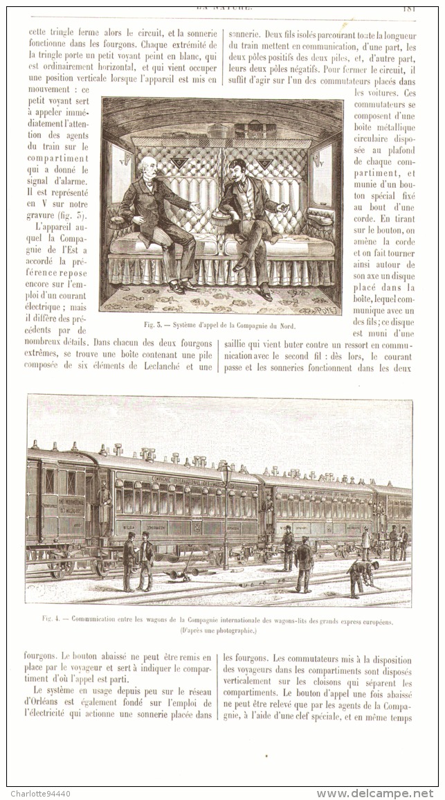 LA SECURITE EN CHEMIN DE FER  1886 - Eisenbahnverkehr