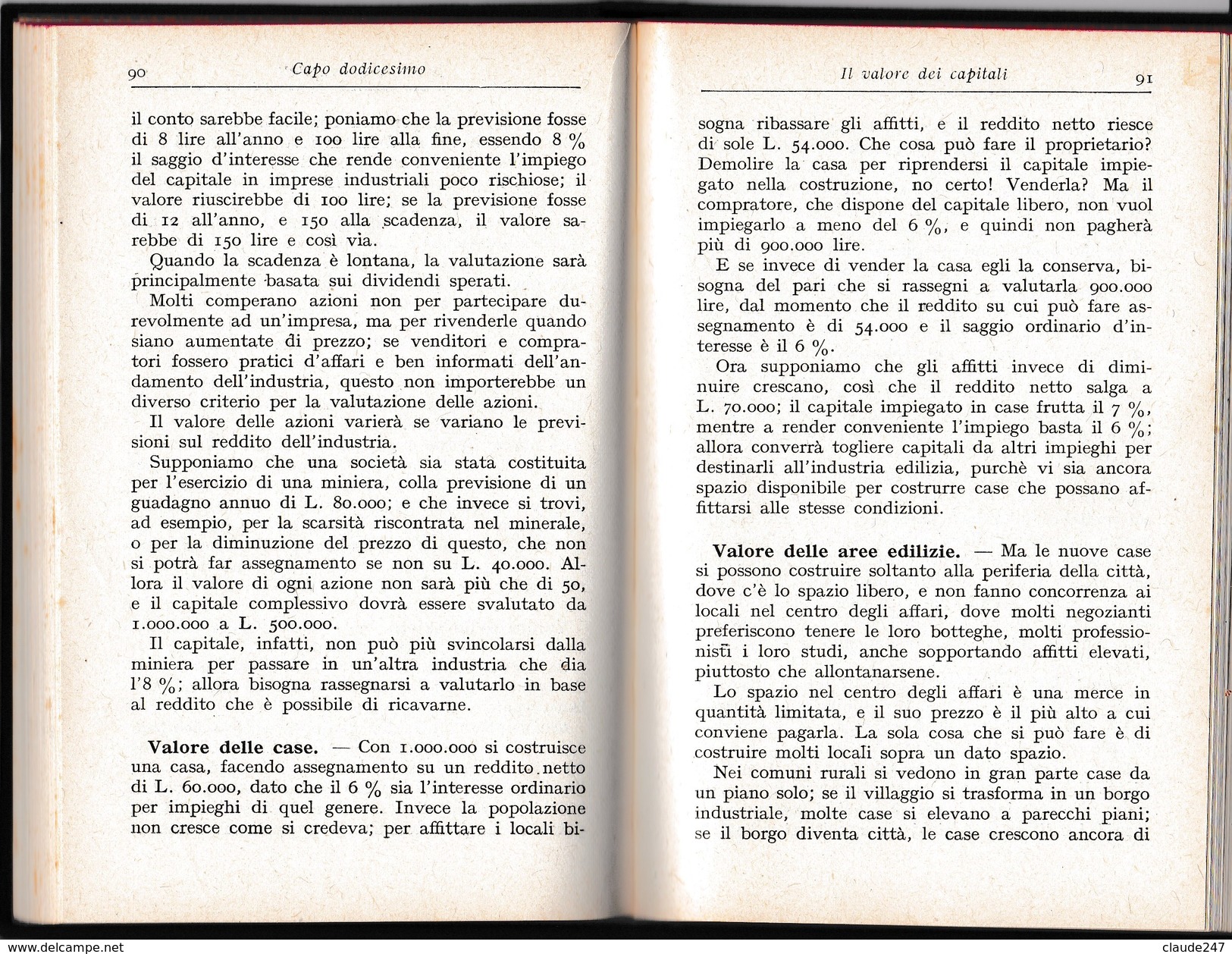 1940 Elementi Di Economia Corporativa U. Hoepli Editore - Droit Et économie