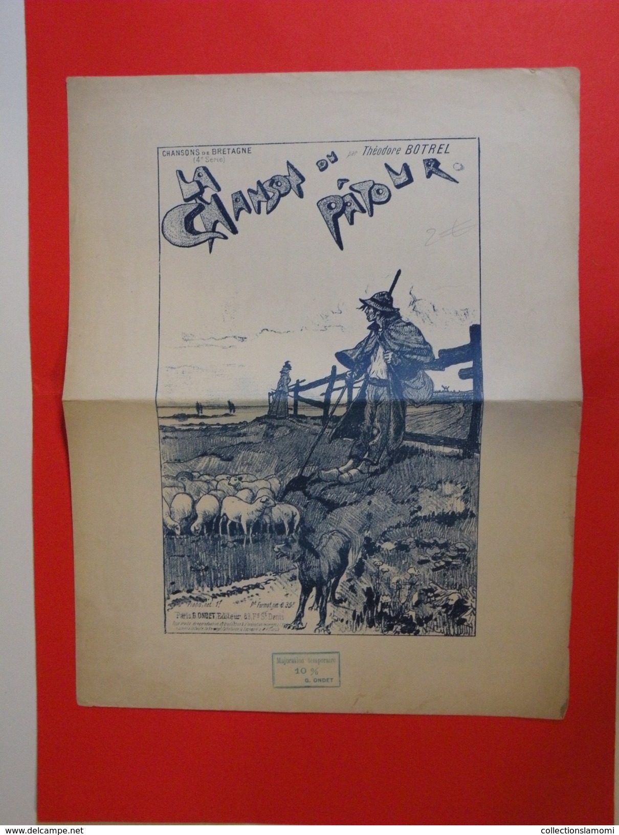 La Chanson Du Pâtour Par Théodore Botrel (Chanson Bretonne) Théodore Botrel - Partition - Musique Folklorique