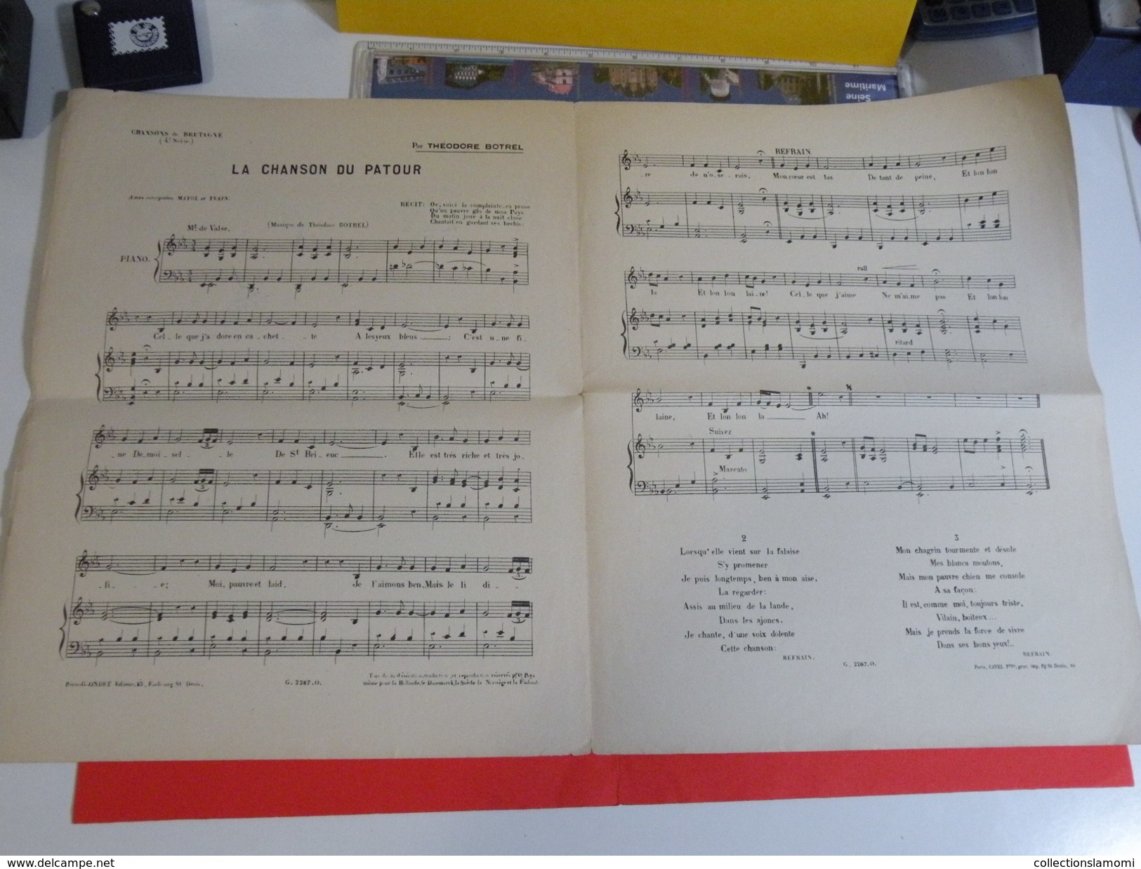 La Chanson Du Pâtour Par Théodore Botrel (Chanson Bretonne) Théodore Botrel - Partition - Musique Folklorique