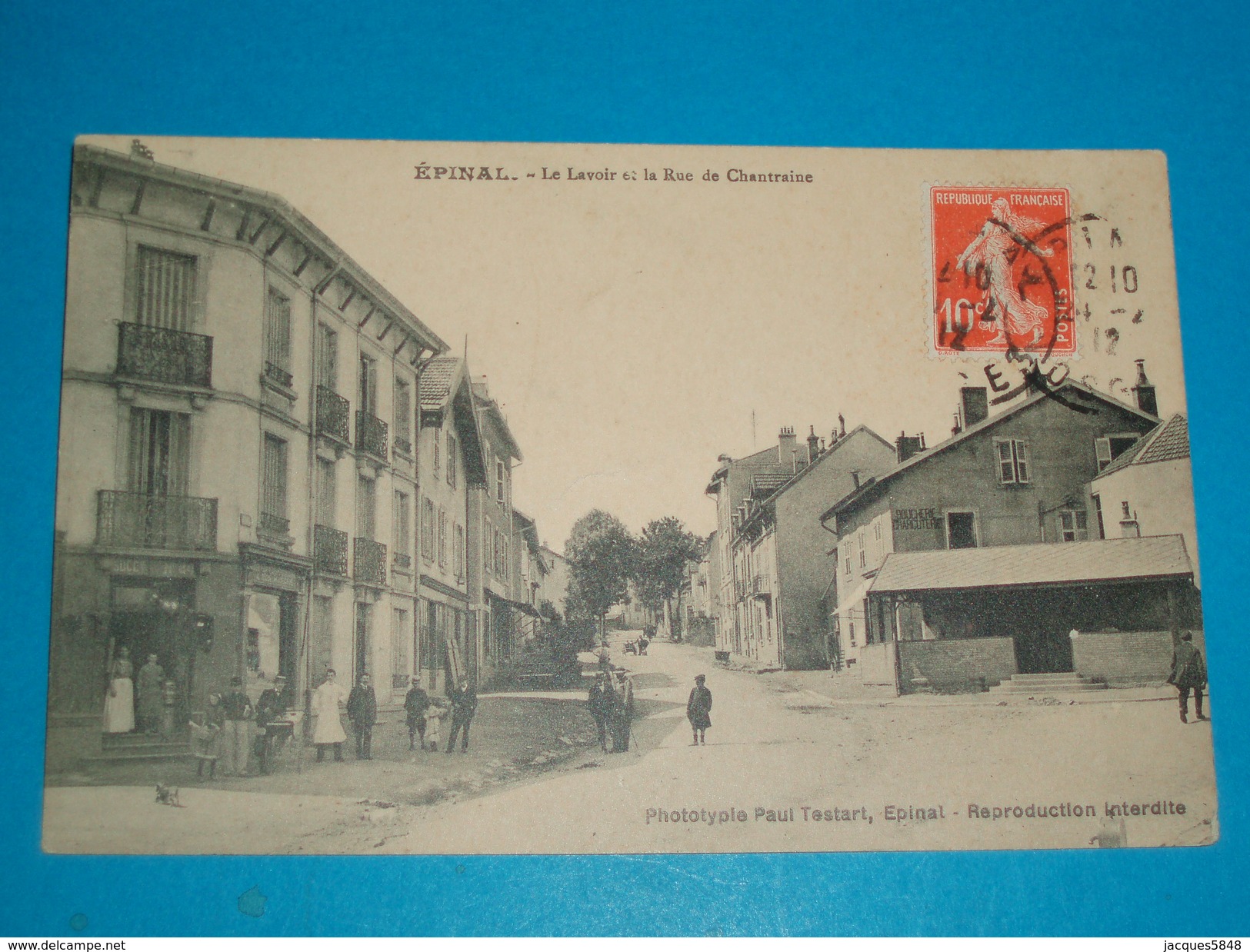 88 ) épinal - Le Lavoir Et La Rue De Chantraine  - Année 1912- EDIT : Testart - Epinal