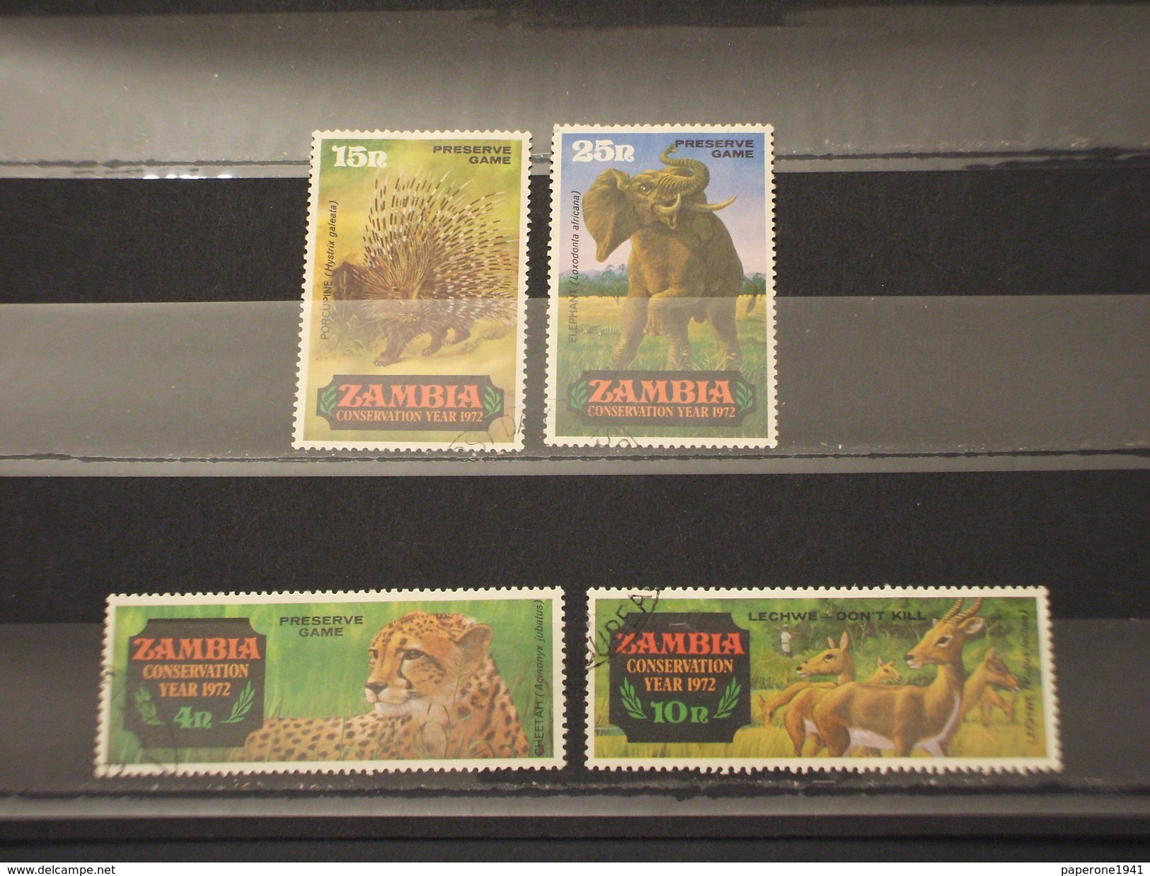 ZAMBIA - 1972 NATURA  4 VALORI  - TIMBRATO/USED - Zambia (1965-...)