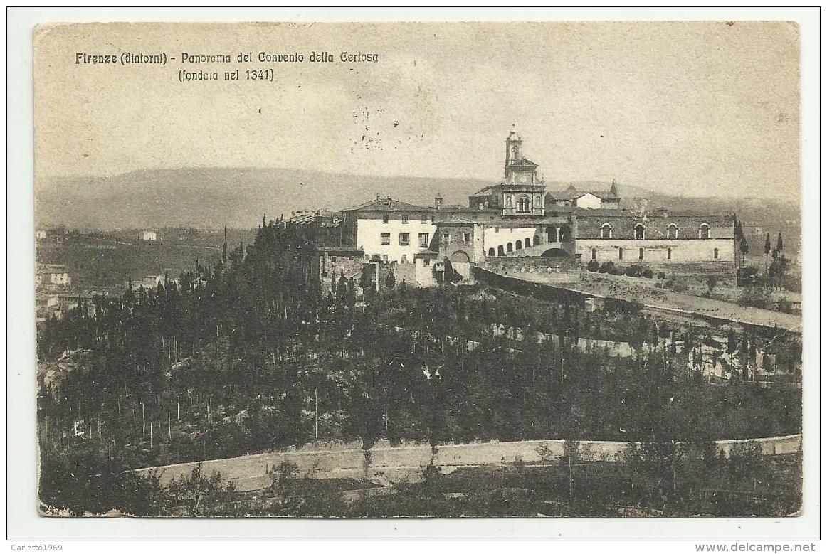 FIRENZE PANORAMA DAL CONVENTO DELLA CERTOSA VIAGGIATA FP - Firenze