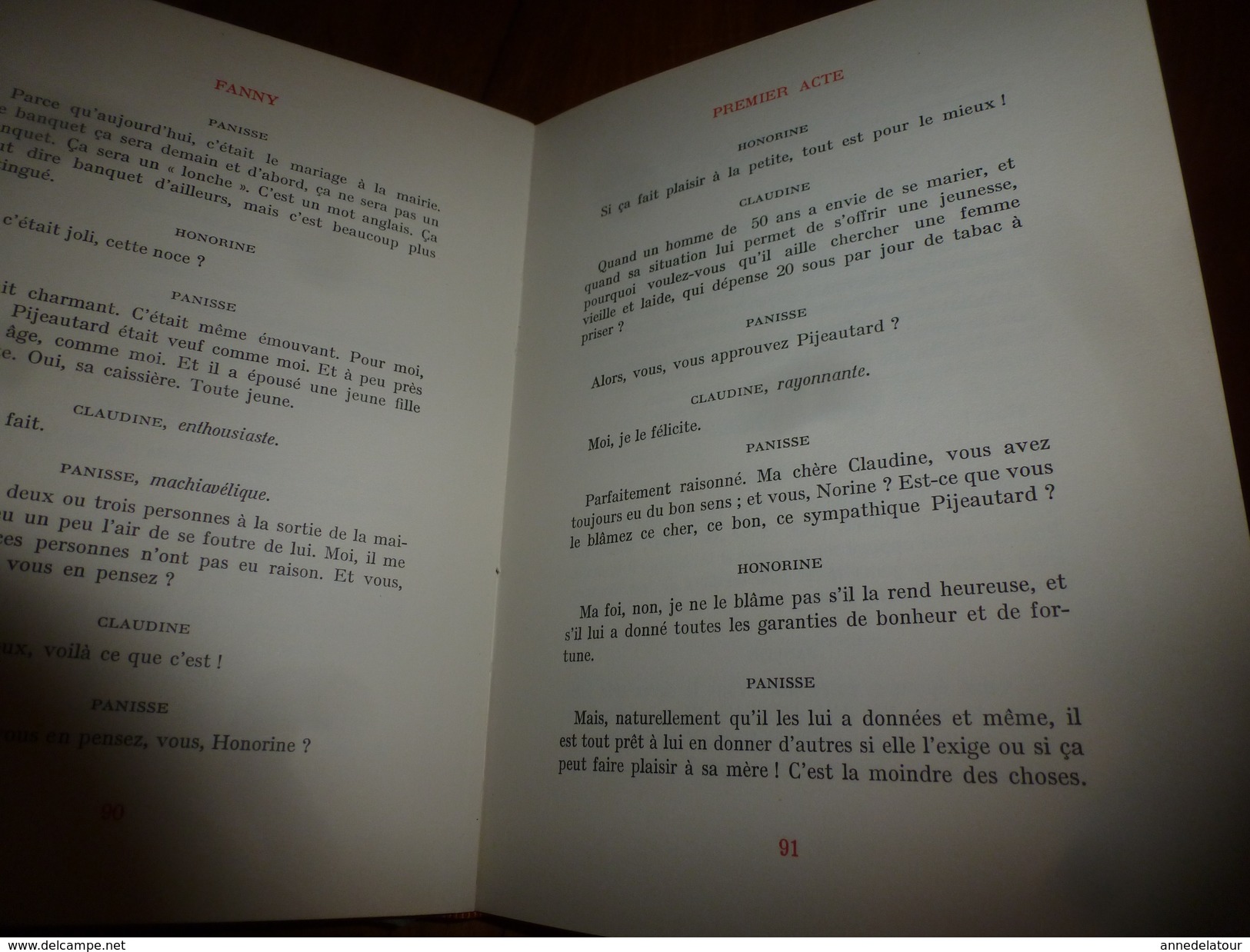 1952-53 :Lot de 4 livres de Marcel Pagnol ---->(couvertures toilées)César ,Marius ,Fanny ;(couverture bristol) Marius .