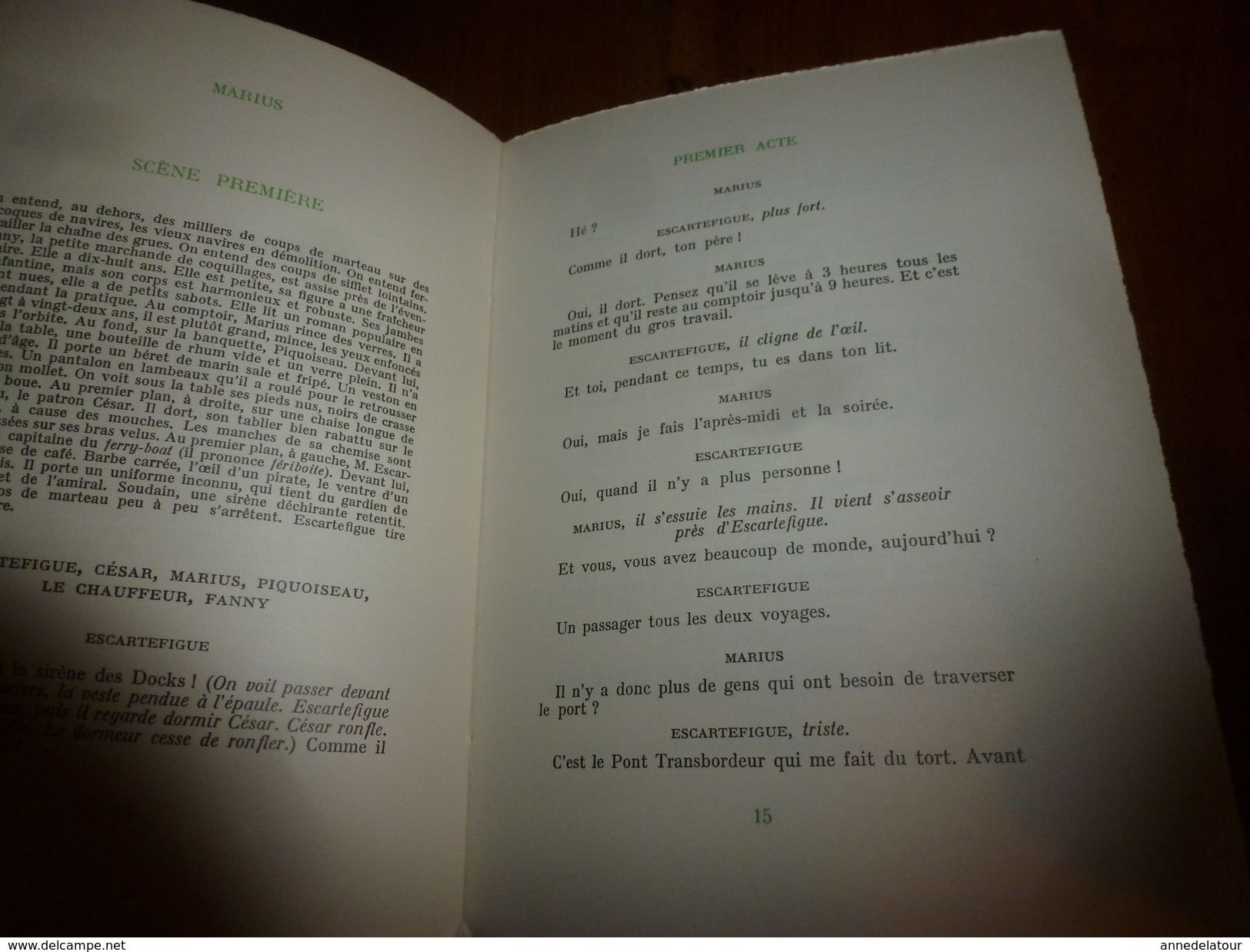 1952-53 :Lot de 4 livres de Marcel Pagnol ---->(couvertures toilées)César ,Marius ,Fanny ;(couverture bristol) Marius .