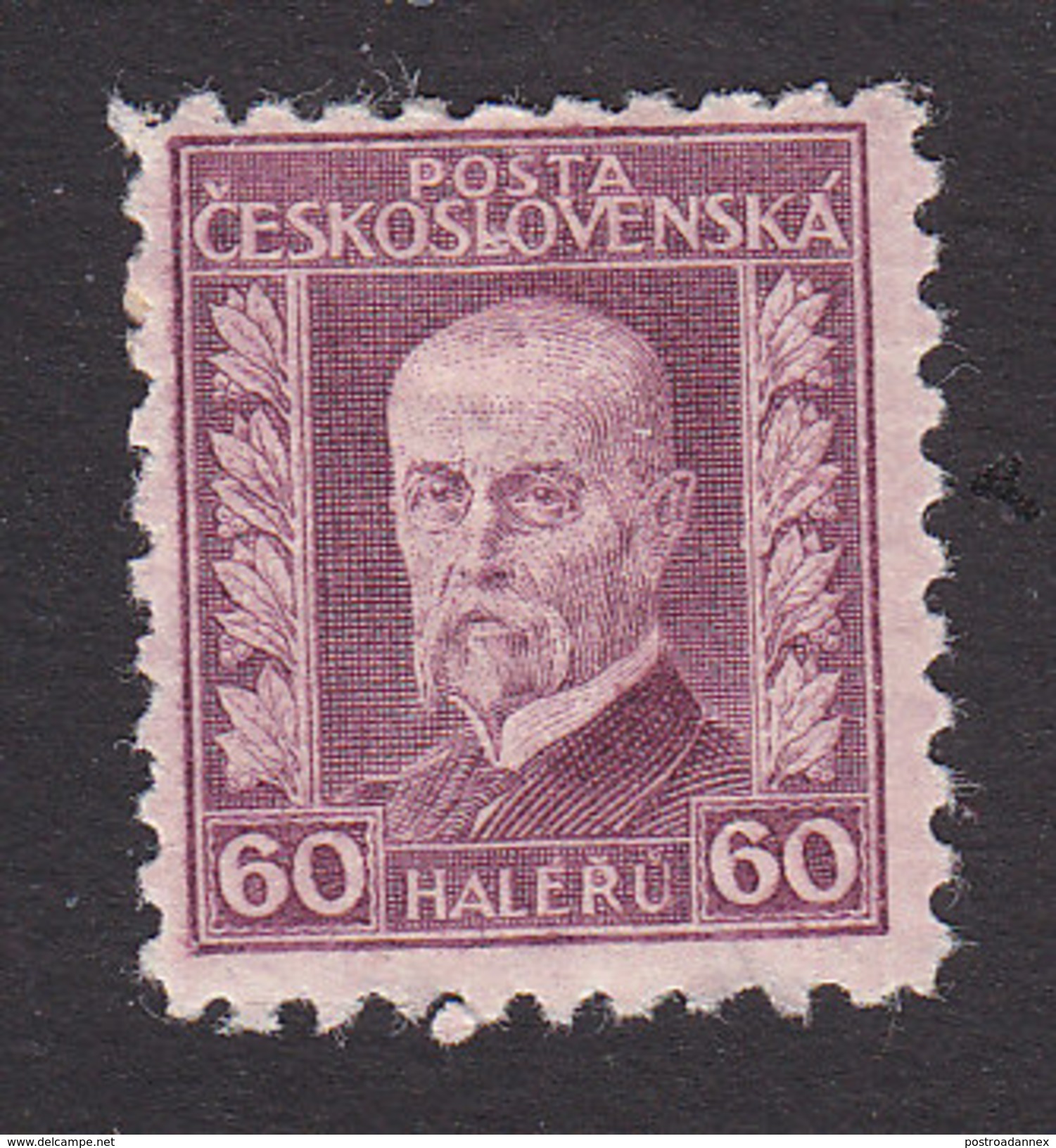 Czechoslovakia, Scott #117, Mint Hinged, President Masaryk, Issued 1926 - Unused Stamps