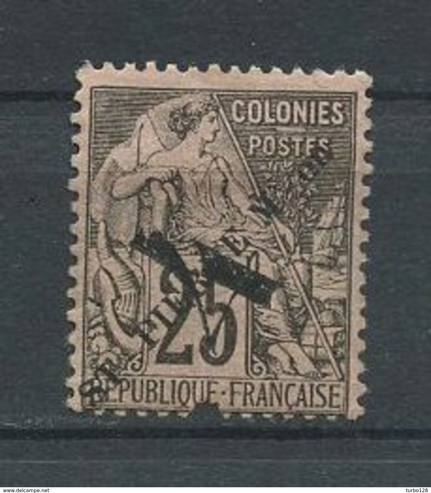 SPM MIQUELON 1891 N° 45 * Neuf MH  Trou En Bas  Cote 15 &euro; Type Alphée Dubois Des Colonies Françaises - Used Stamps