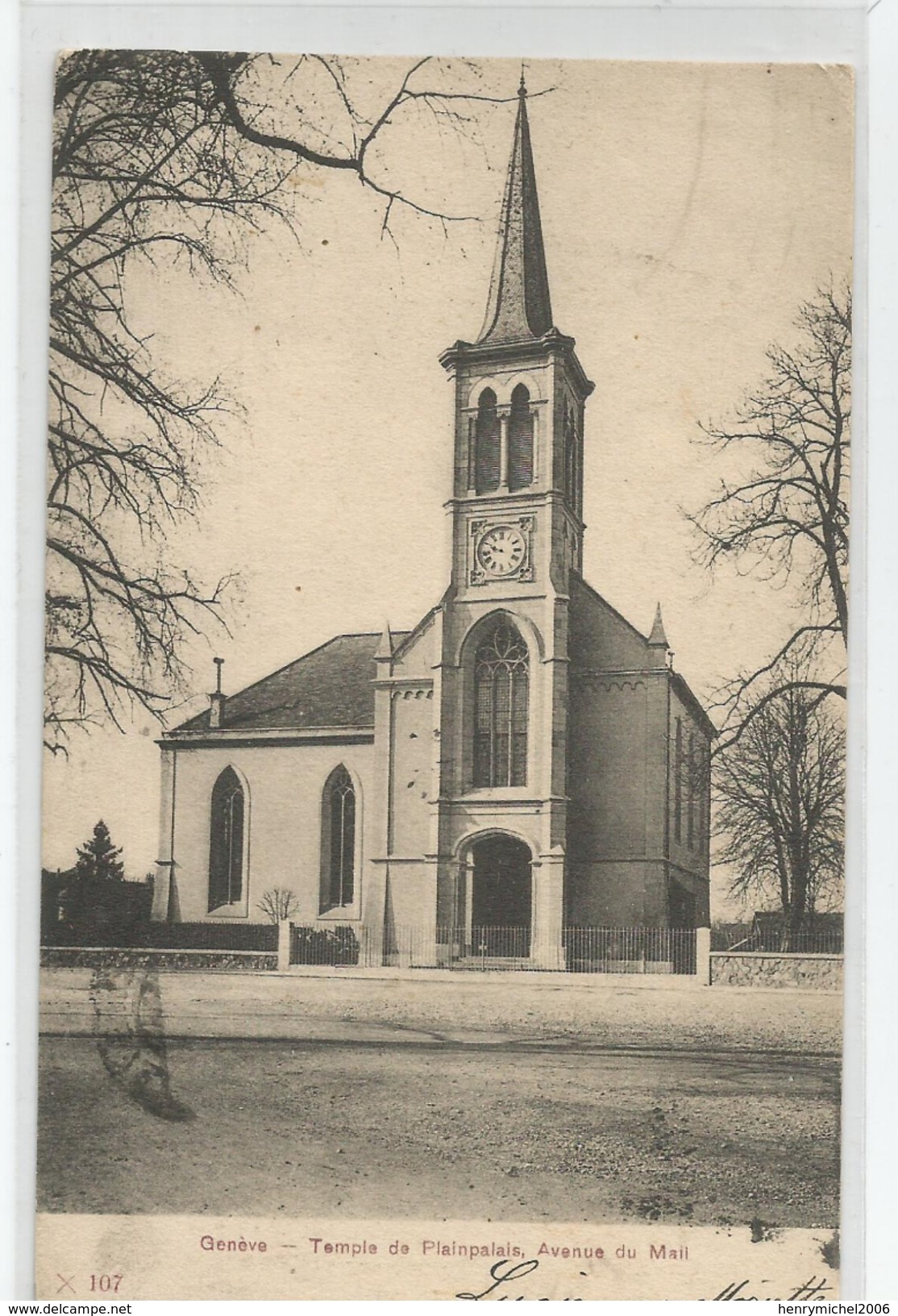 Suisse - Genève - Temple De Plainpalais , Avenue Du Mail 1907 - Genève