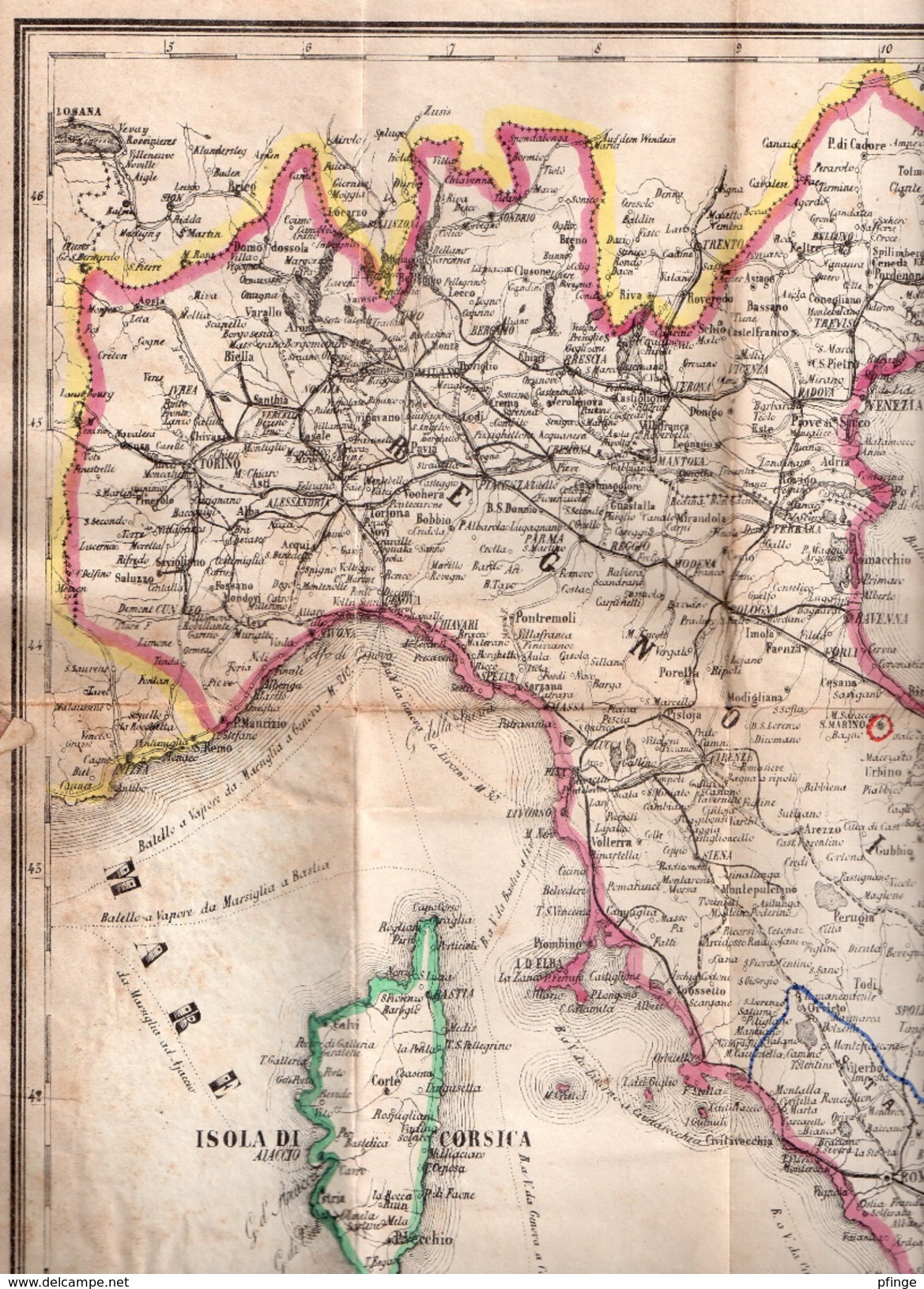 Carta D'Italia 1866 - Geographical Maps