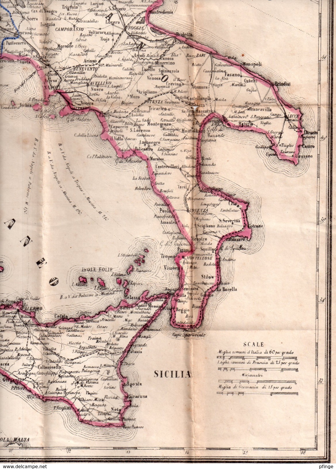 Carta D'Italia 1866 - Geographical Maps