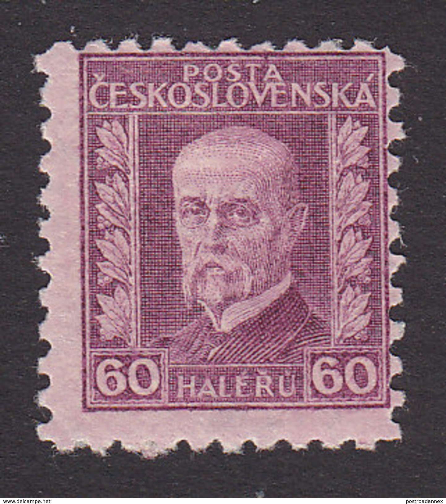 Czechoslovakia, Scott #117, Mint Hinged, Masarlyk, Issued 1926 - Unused Stamps