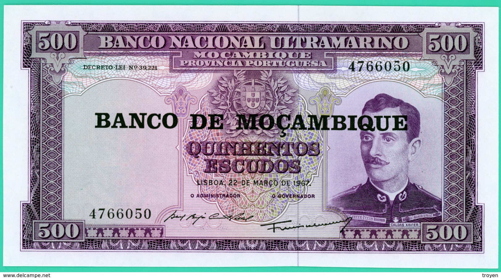 500 Escudos - Mozambique - 1967 - N° 4766050 - Neuf - - Mozambique