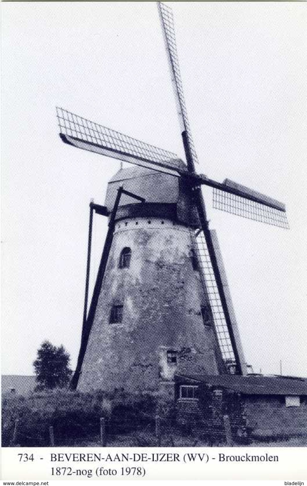 BEVEREN A/d IJZER Bij Alveringem (W.Vl.) - Molen/moulin - Blauwe Prentkaart Ons Molenheem Van De Brouckmolen In 1978 - Alveringem