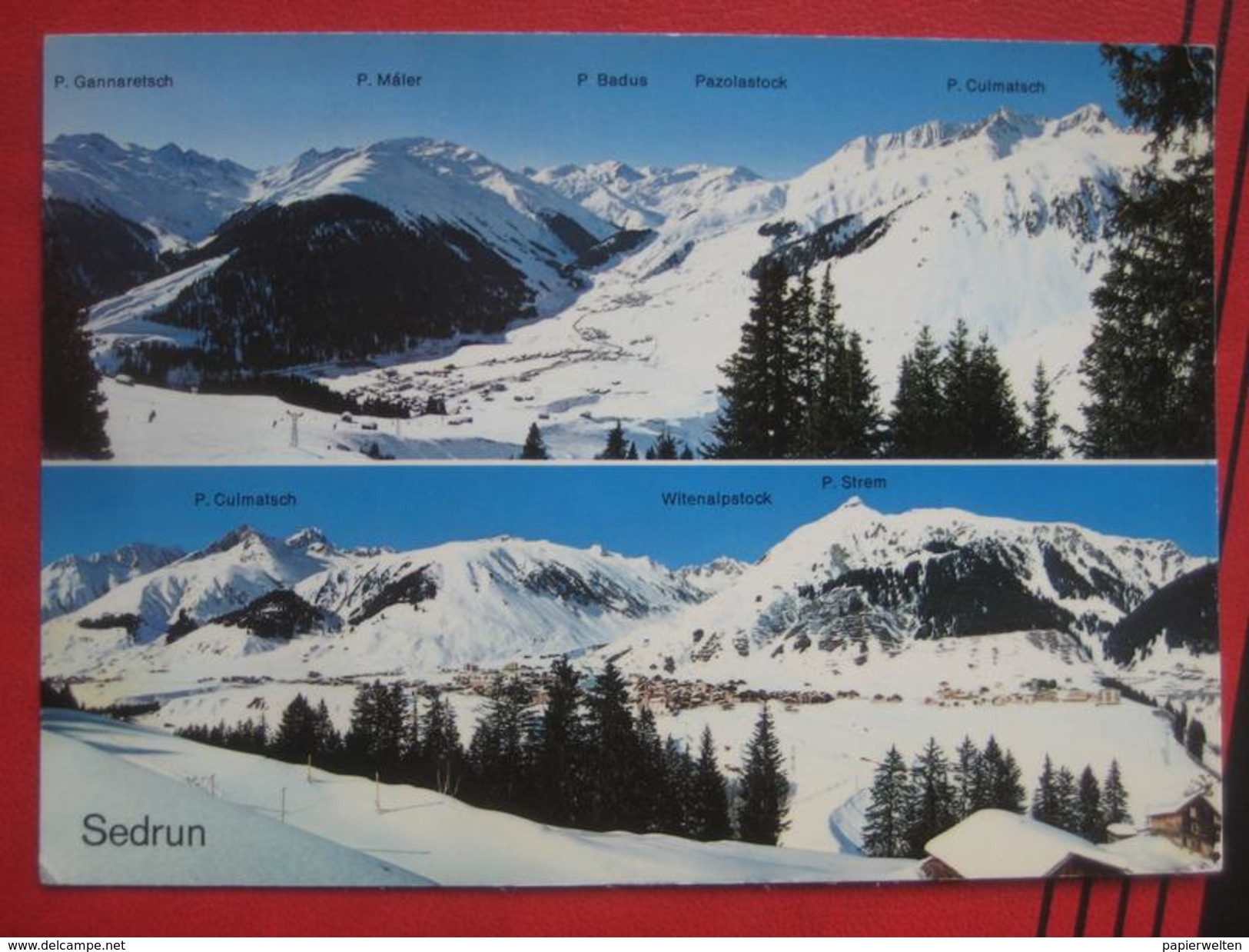 Tujetsch (GR)  - Zweibildkarte "Sedrun" - Tujetsch