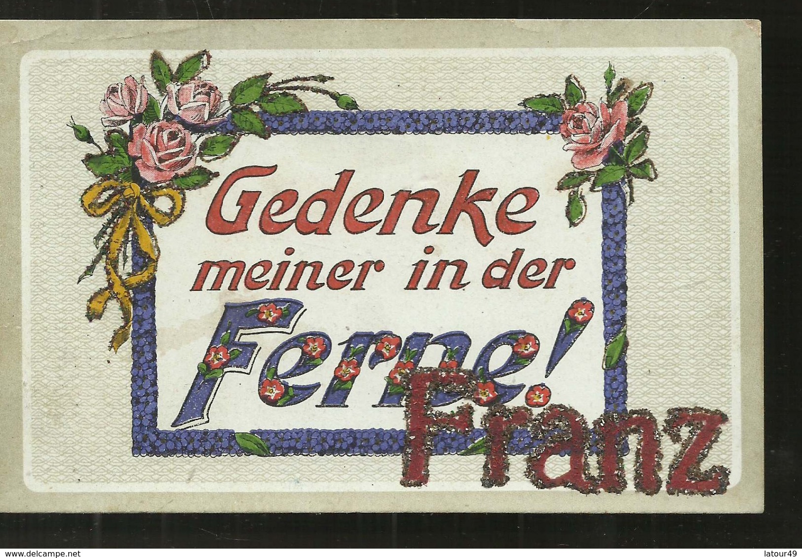 CARTE ENVOYER  DES DEUX PONTS  1923 GEDENKE MEINER IN DER  FERNE   FRANZ - Zweibruecken