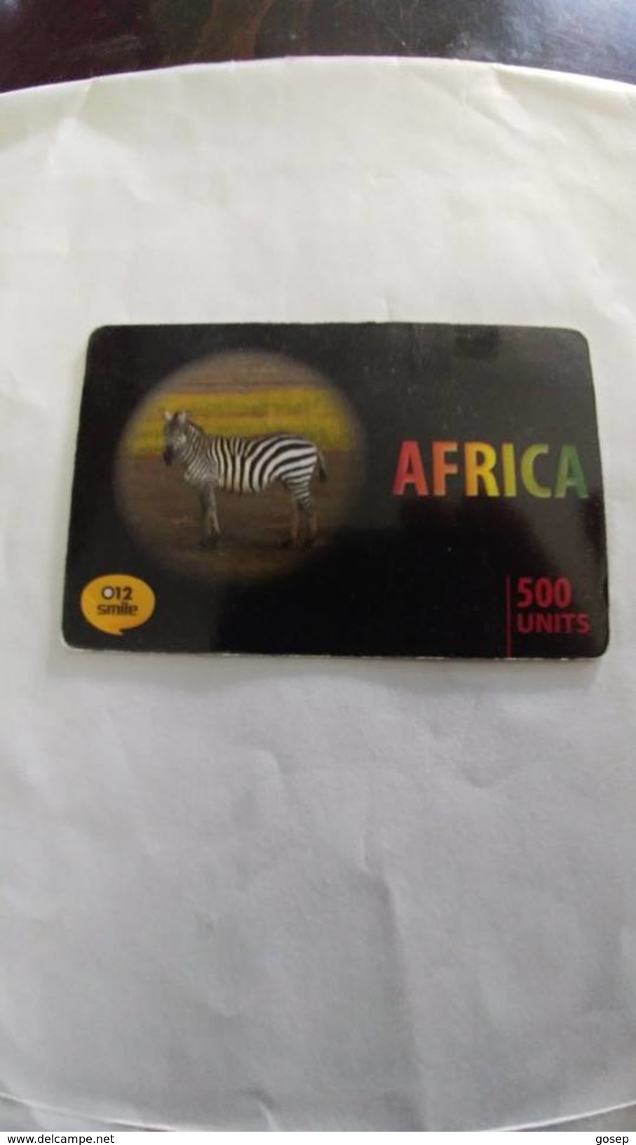 Israel-africa-zabra-(500units)-(2)-(012smile)-(6 Months)-(logo Orange+talkman)-used Card - Indien