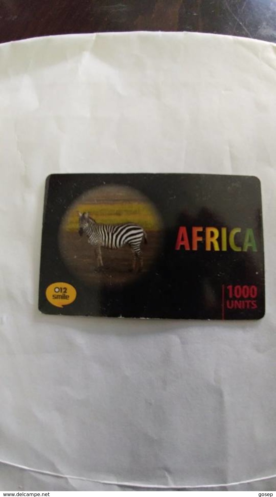 Israel-africa-zabra-(1000units)-(3)-(012smile)-(6 Months)-(logo Orange+talkman)-used Card - Indien