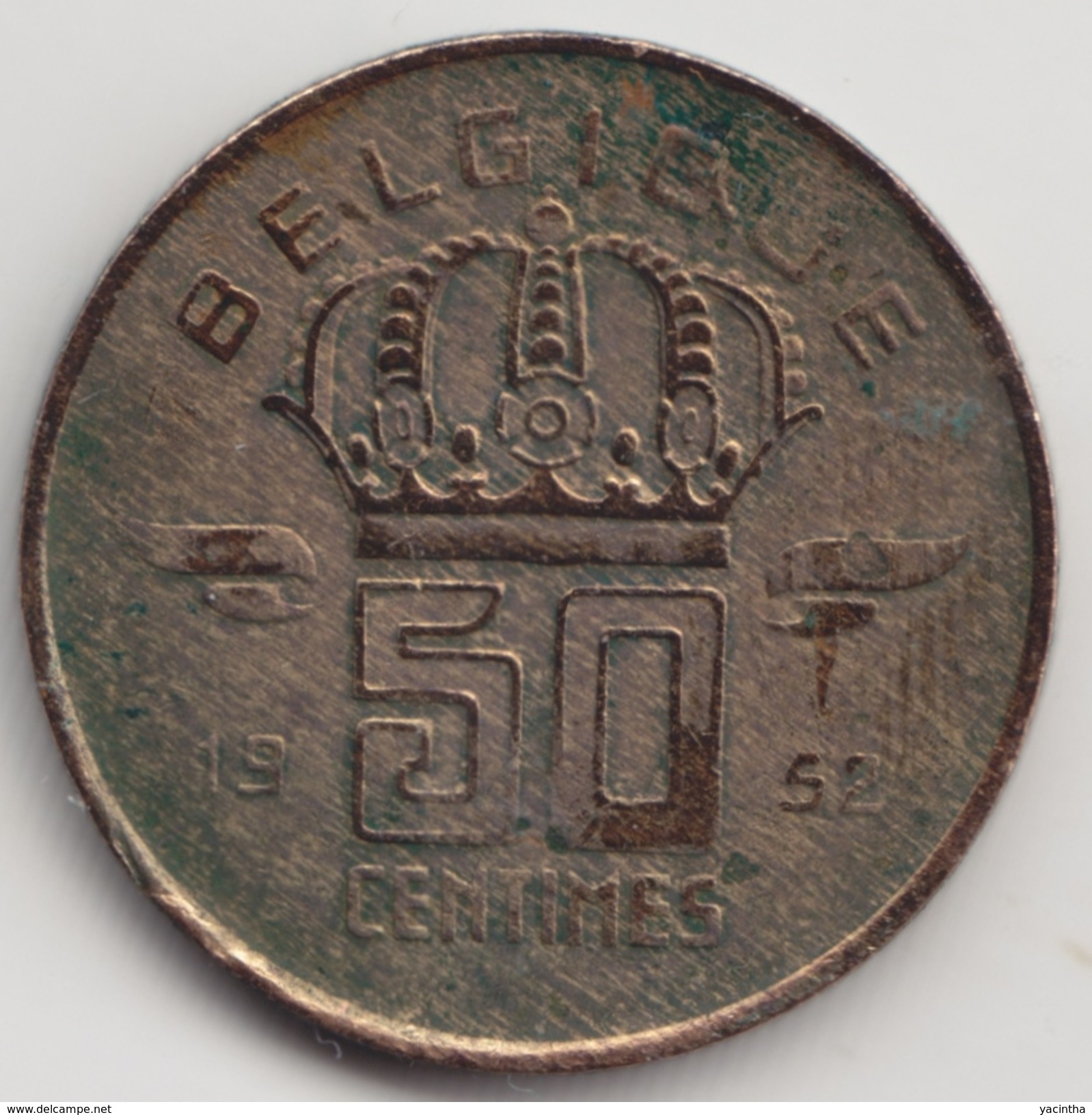 @Y@    België   50 Centimes    1952   (4501) - Zonder Classificatie