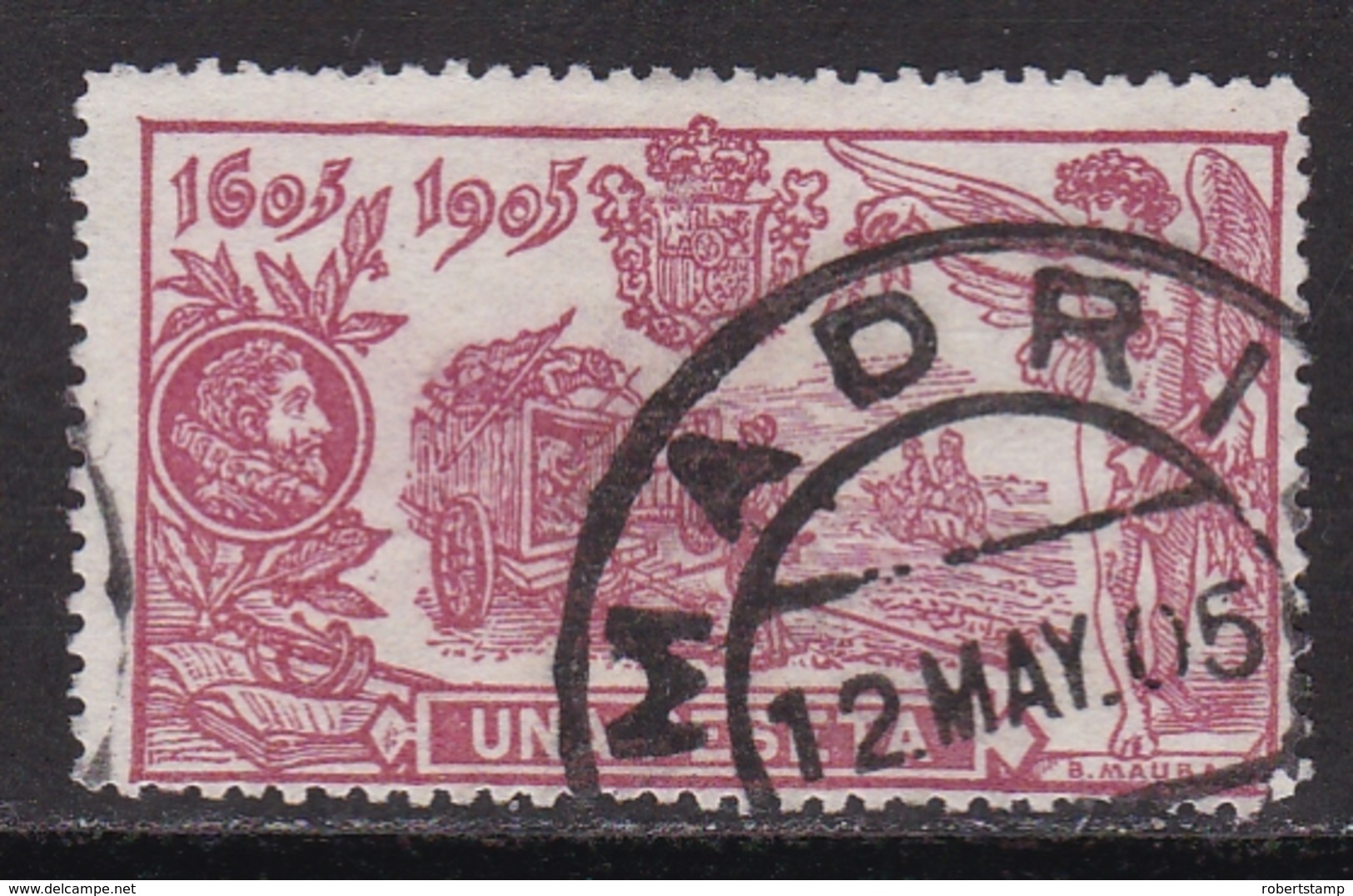 ESPAÑA 1905 - Centenario Publicacion Del Quijote Sello Usado Edifil Nº 264 - Usati