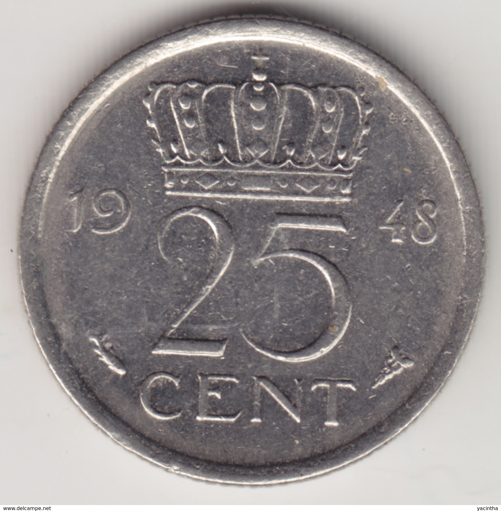 @Y@    Nederland   25 Cent  1948     (4529) - 25 Cent