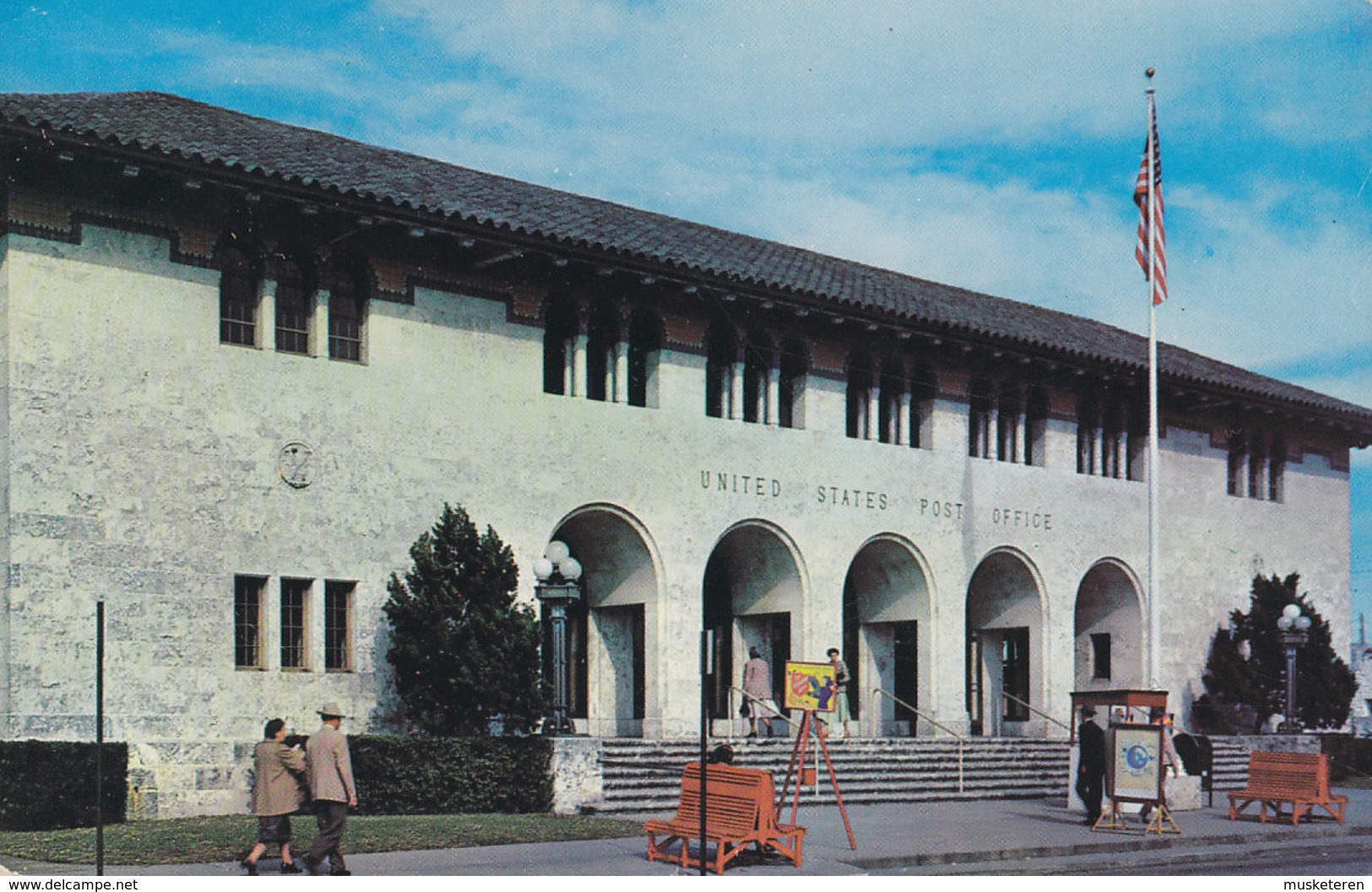 United States PPC U.S.Post Office In Clearwater Springtime City, Florida CLEARWATER 1958 HJØRRING Denmark (2 Scans) - Clearwater