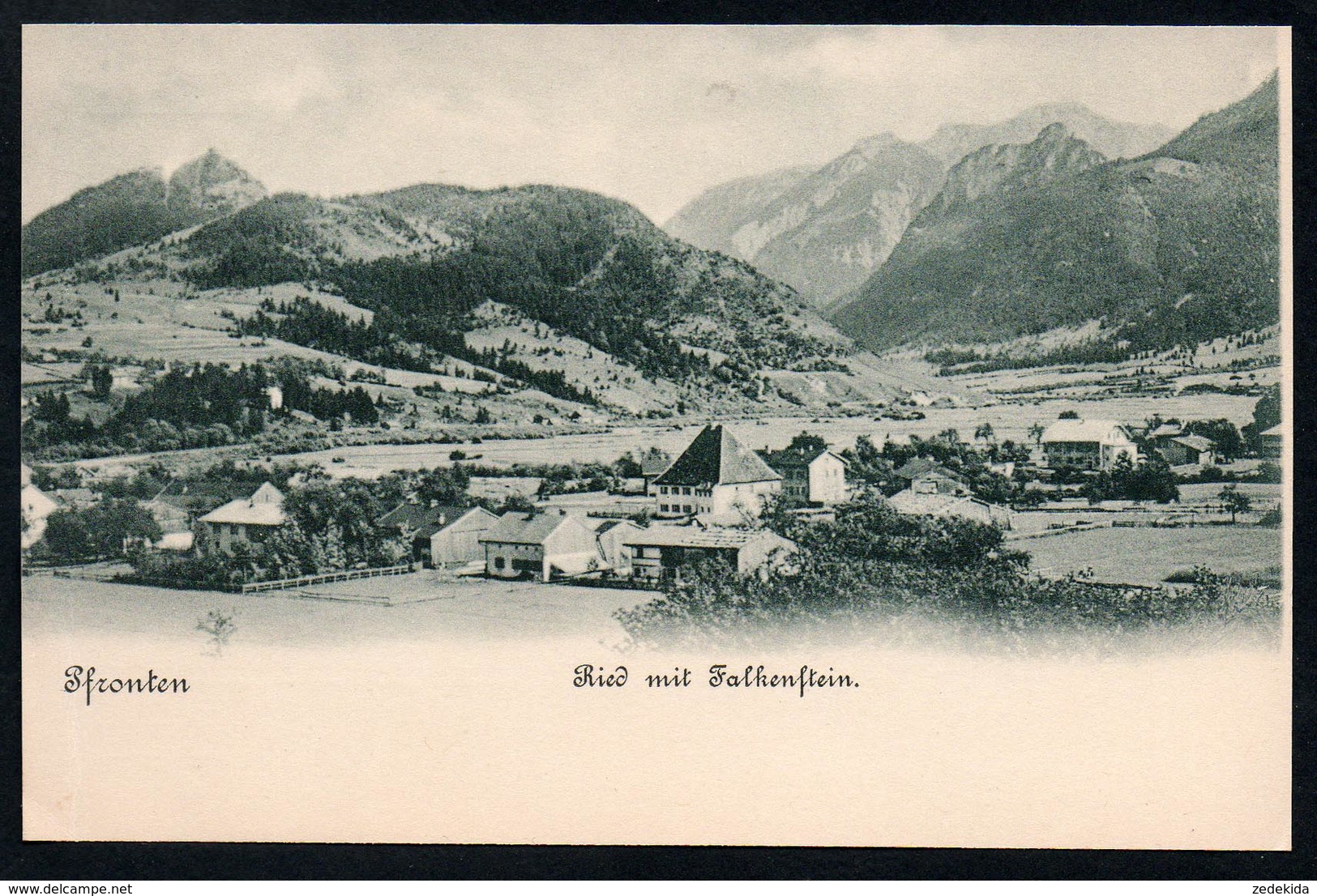 9891 - Alte Ansichtskarte - Pfronten - Ried Mit Falkenstein - N. Gel - Pfronten