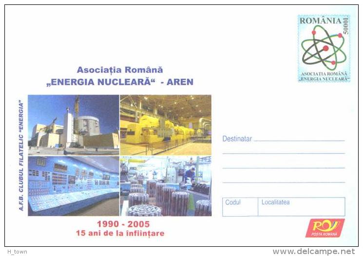 718  Réacteur Nucléaire, Energie: PAP 2005 - Nuclear Reactor Stationery Cover. Atom, Energy, Technologie De Canada - Atomenergie