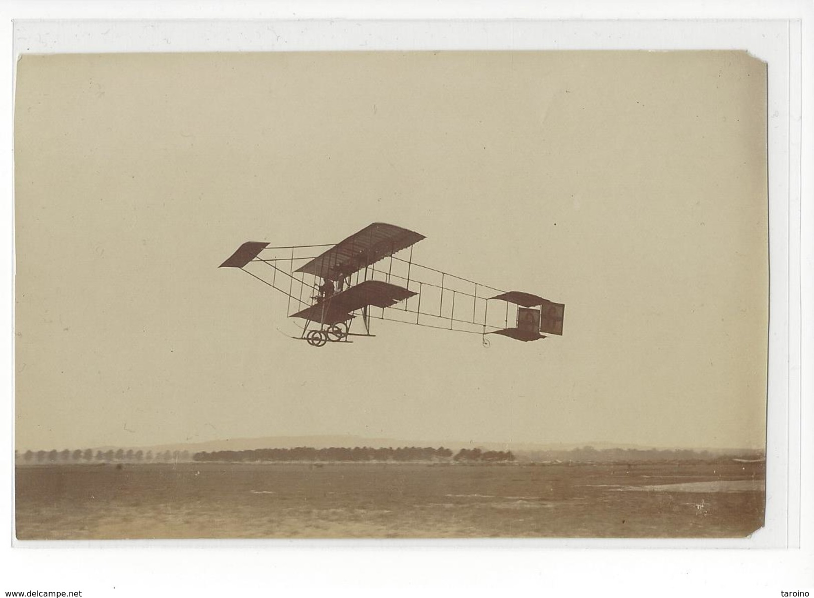 ROGER SOMMER SUR SON BIPLAN PHOTO ORIGINALE Format 9 X 14 Cm Environ AVIATION REIMS 1909 /FREE SHIPPING R - Aviation