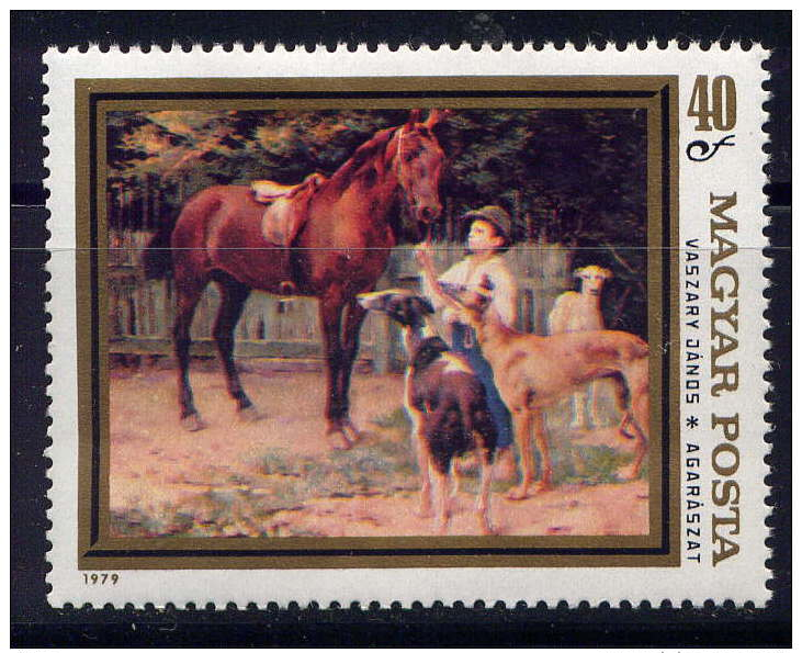 HONGRIE -  2666** - ENFANT AVEC UN CHEVAL ET DES LEVRIERS - Nuevos