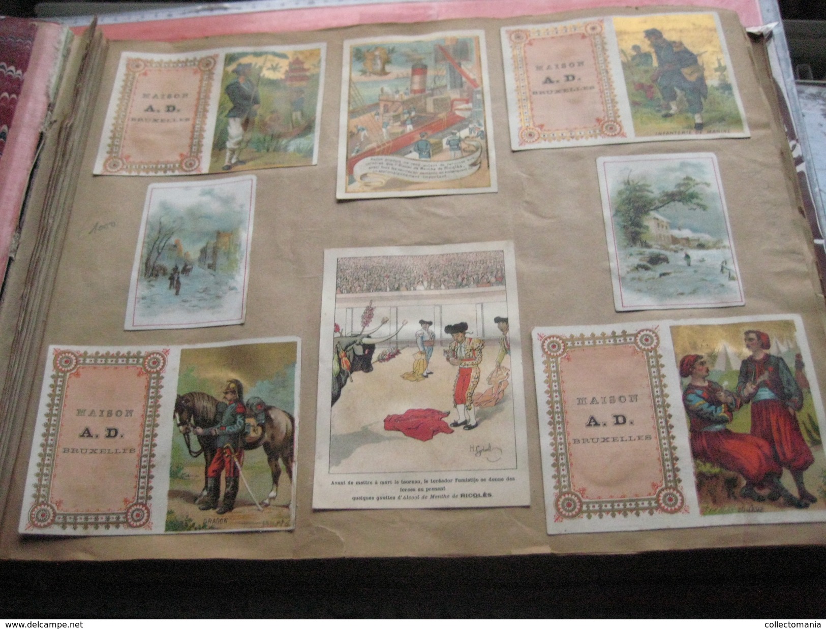 EAlbum Around 1890, 100rds Litho Advertising Cards, Some Compl. Sets, Hundreds Of Trade Cards : Hunley & Palmer, Suchard - Suchard