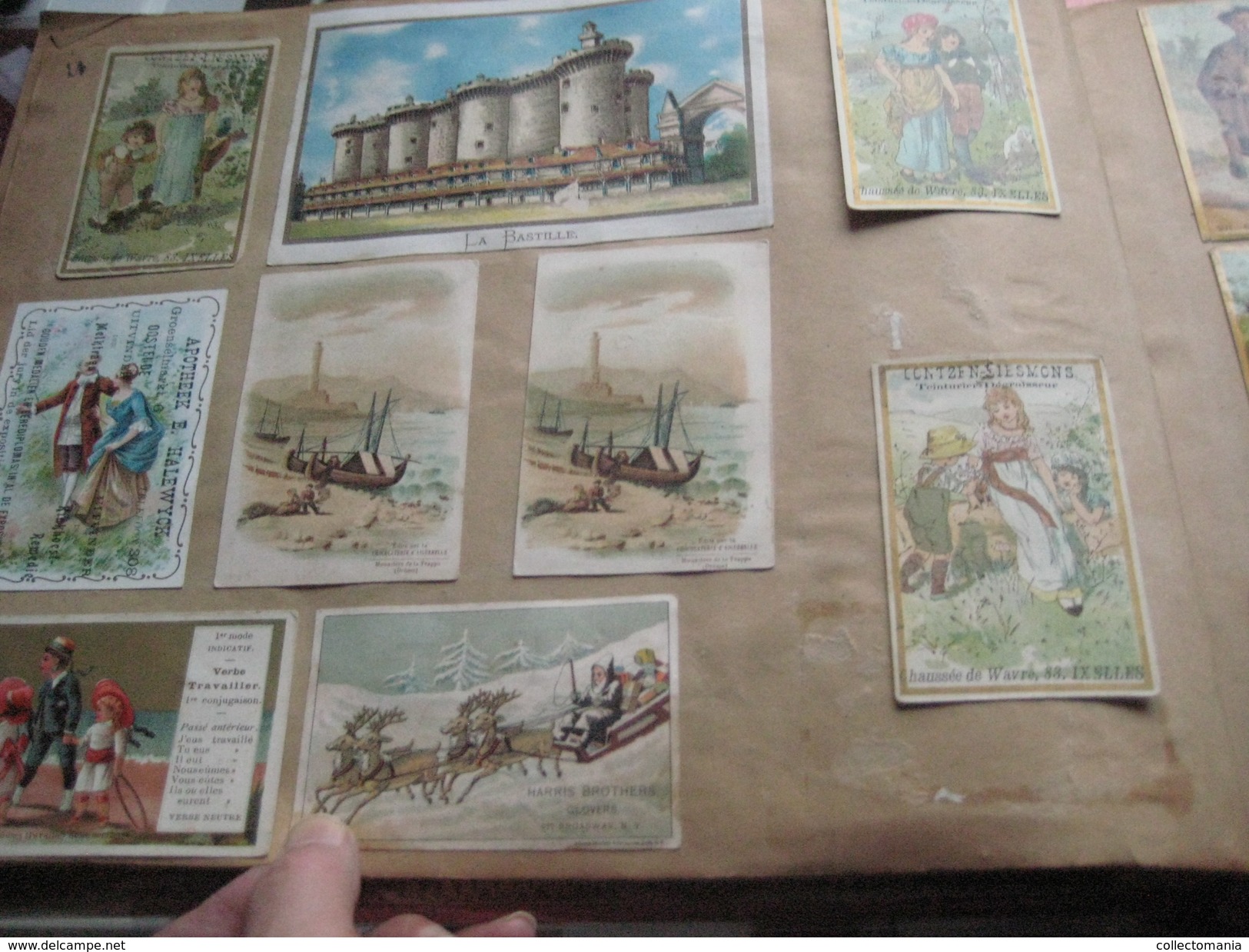 eAlbum around 1890, 100rds litho advertising cards, some compl. sets, hundreds of trade cards : Hunley & Palmer, Suchard