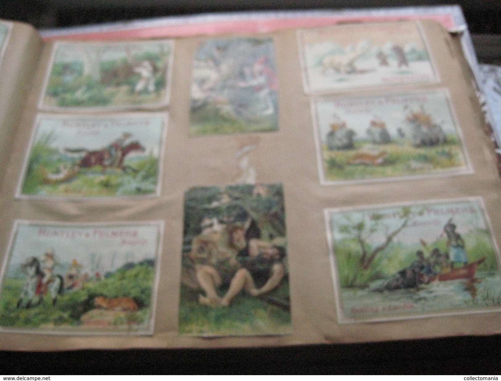 eAlbum around 1890, 100rds litho advertising cards, some compl. sets, hundreds of trade cards : Hunley & Palmer, Suchard