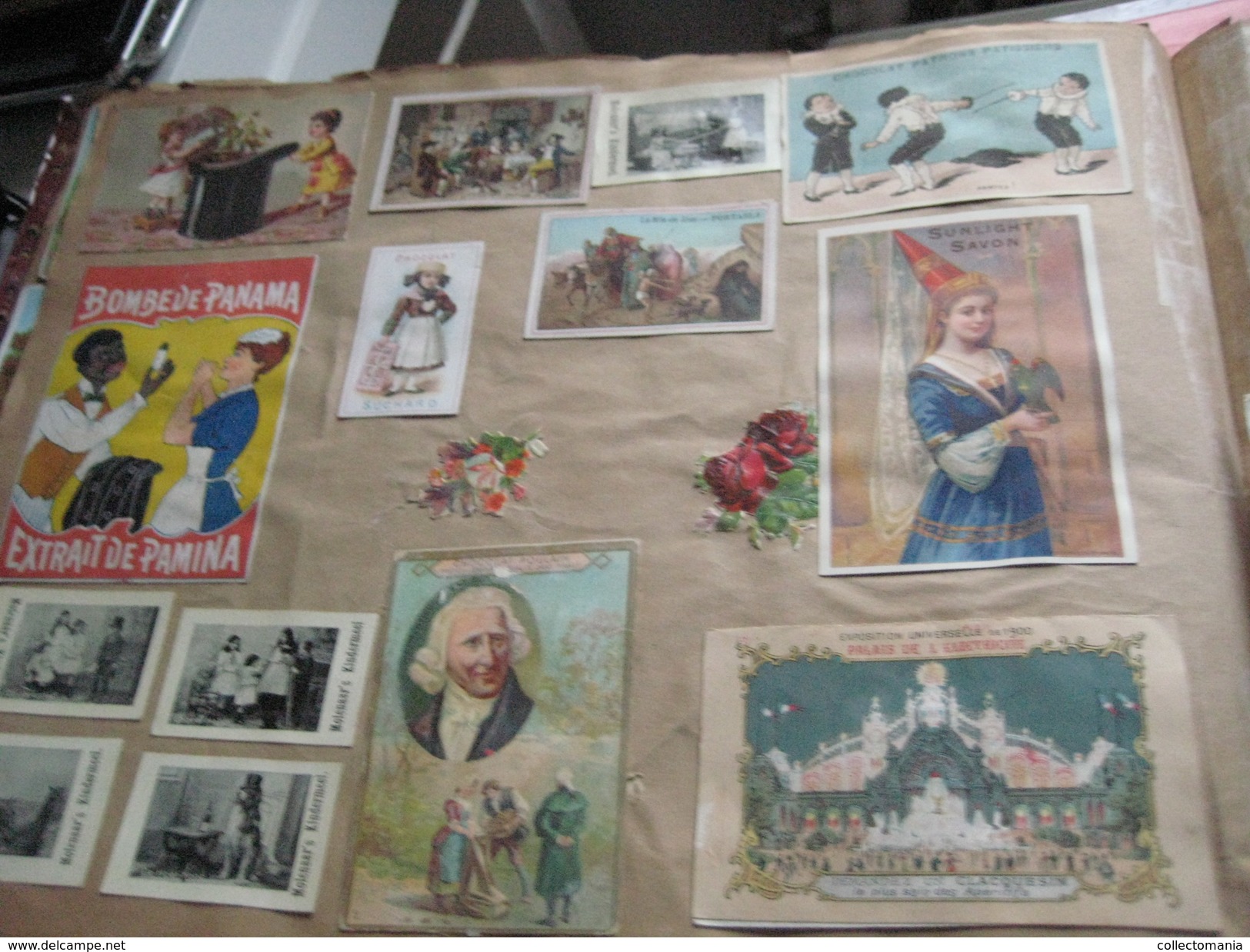 eAlbum around 1890, 100rds litho advertising cards, some compl. sets, hundreds of trade cards : Hunley & Palmer, Suchard