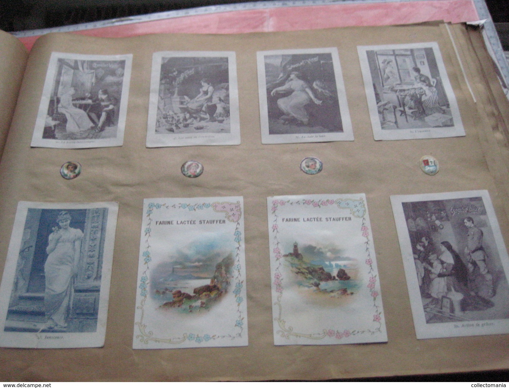 eAlbum around 1890, 100rds litho advertising cards, some compl. sets, hundreds of trade cards : Hunley & Palmer, Suchard