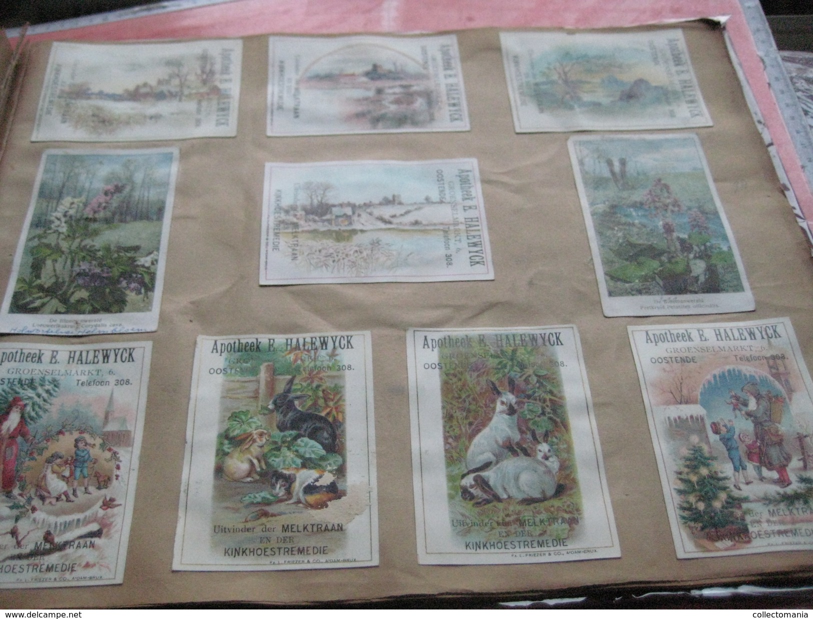 eAlbum around 1890, 100rds litho advertising cards, some compl. sets, hundreds of trade cards : Hunley & Palmer, Suchard