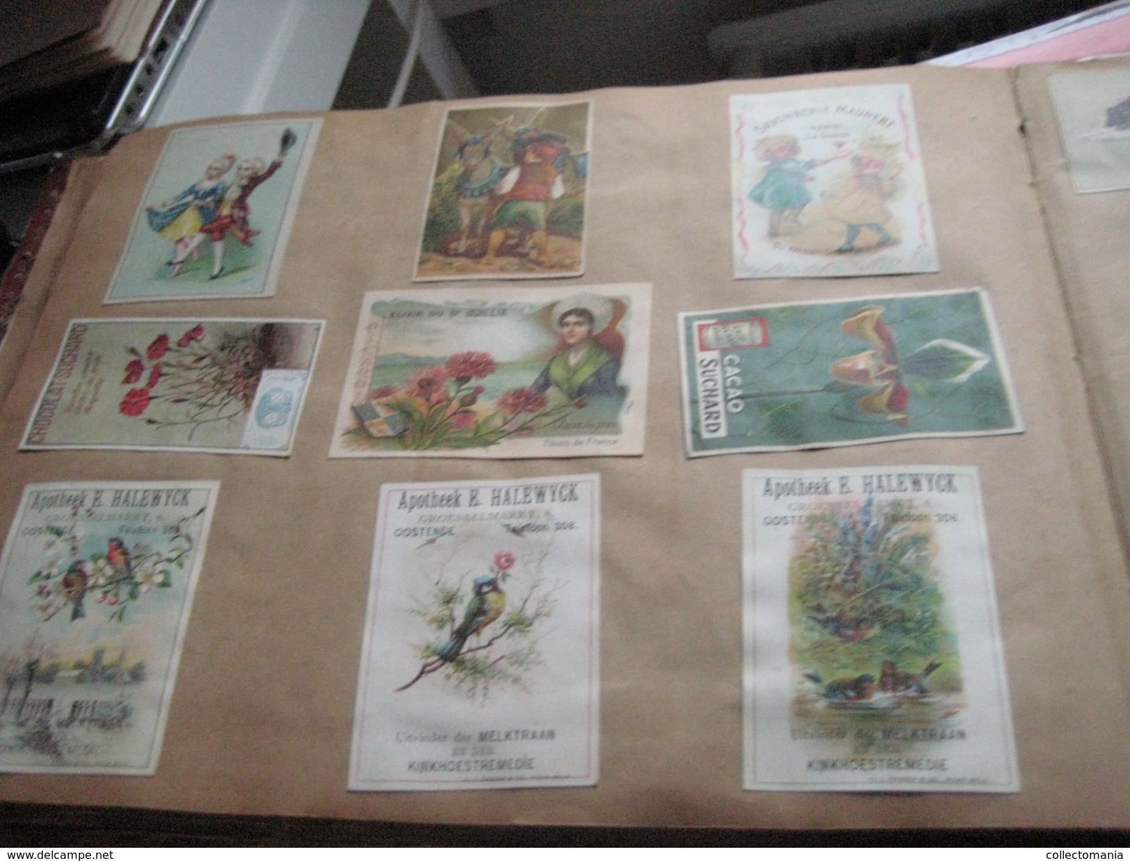 eAlbum around 1890, 100rds litho advertising cards, some compl. sets, hundreds of trade cards : Hunley & Palmer, Suchard