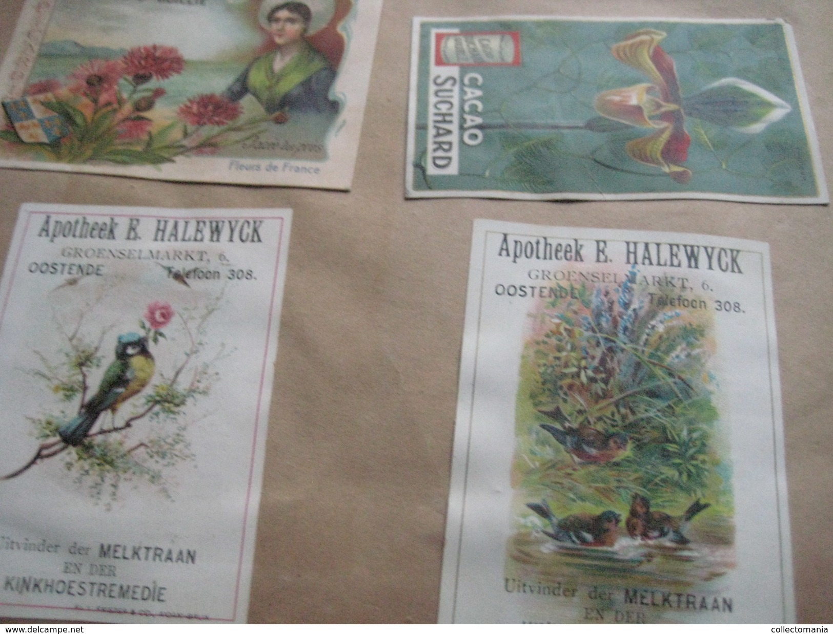 eAlbum around 1890, 100rds litho advertising cards, some compl. sets, hundreds of trade cards : Hunley & Palmer, Suchard