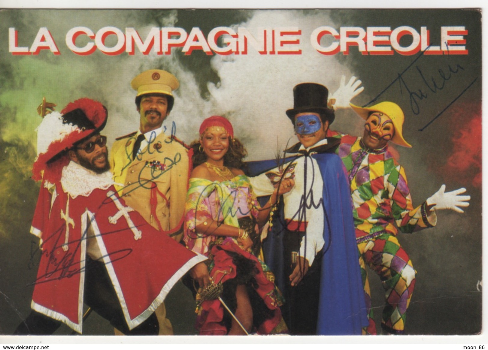 LA COMPAGNIE CREOLE - AUTOGRAPHES ET SIGNATURES DES ARTISTES  MARS 1985 - Cantanti E Musicisti