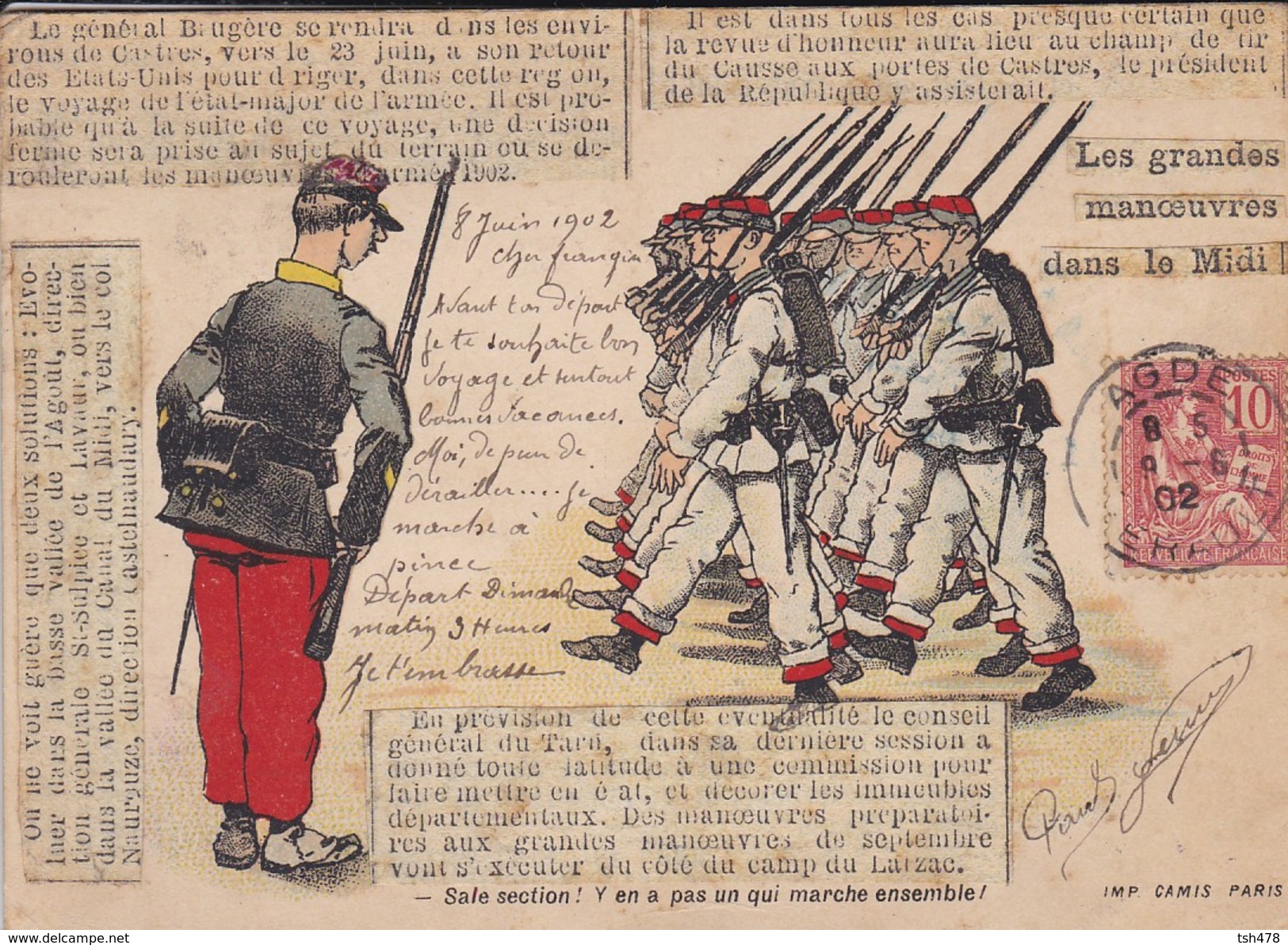 MILITARIA--81 CASTRES ?----(les Grandes Manoeuvres Dans Le Midi)---illust. ?--voir 2 Scans - Manoeuvres