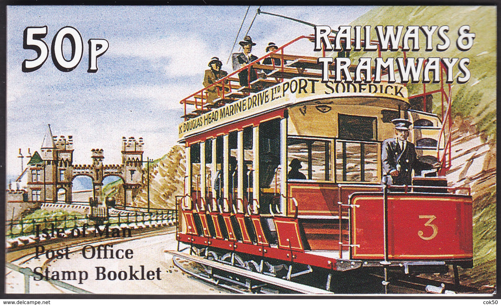 ISLE OF MAN «Railways & Tramways» MNH 50p Booklet 1990 (Mi# MH 21) - Man (Insel)