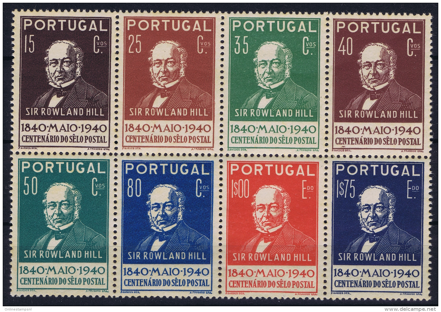 Portugal: Mi Nr 622 - 629  MNH/**/postfrisch/neuf Sans Charniere  1940 Some Ink On Back From Printing - Neufs